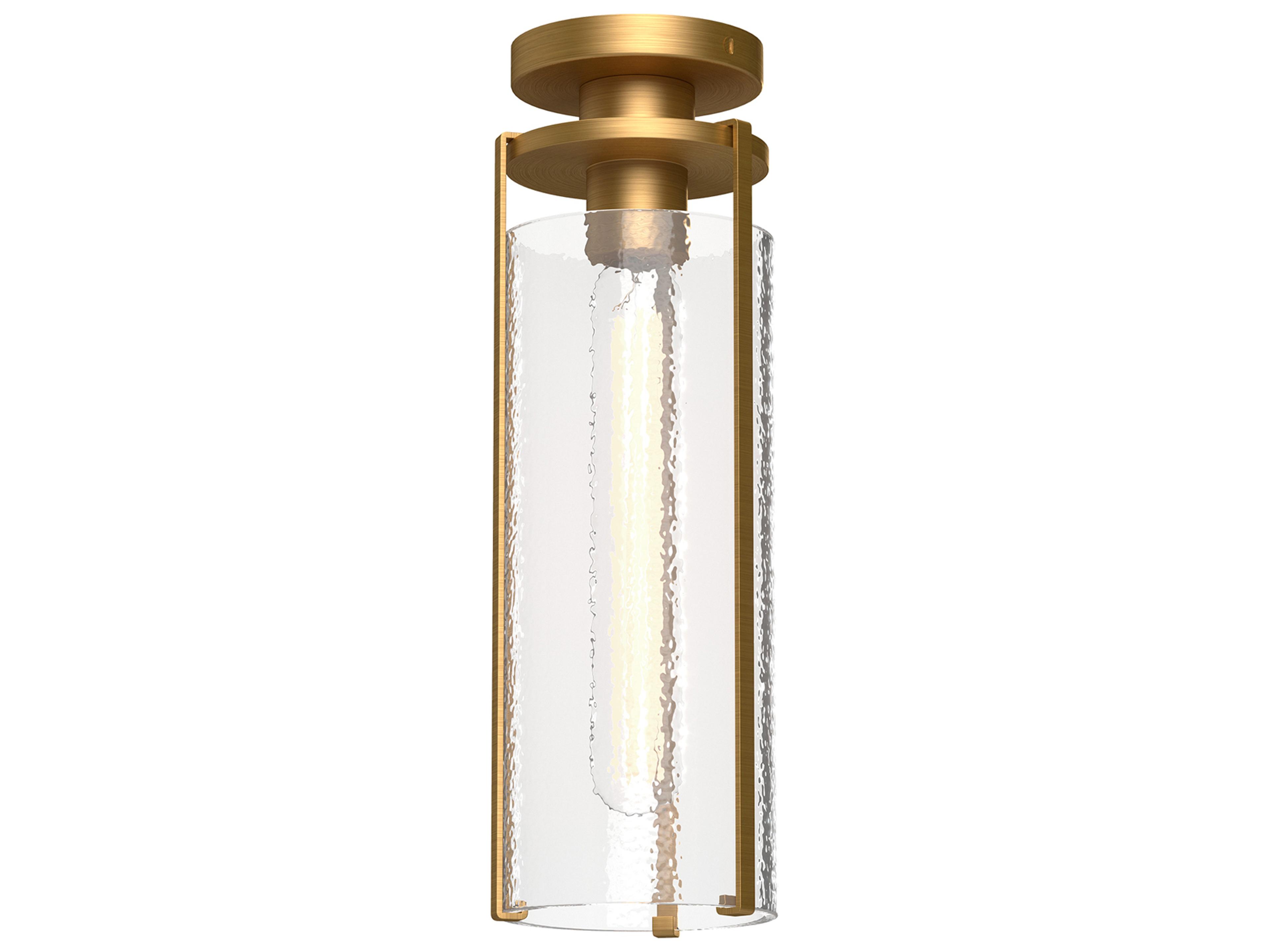Alora Mood Belmont 1-Light Aged Gold Cylinder Flush Mount