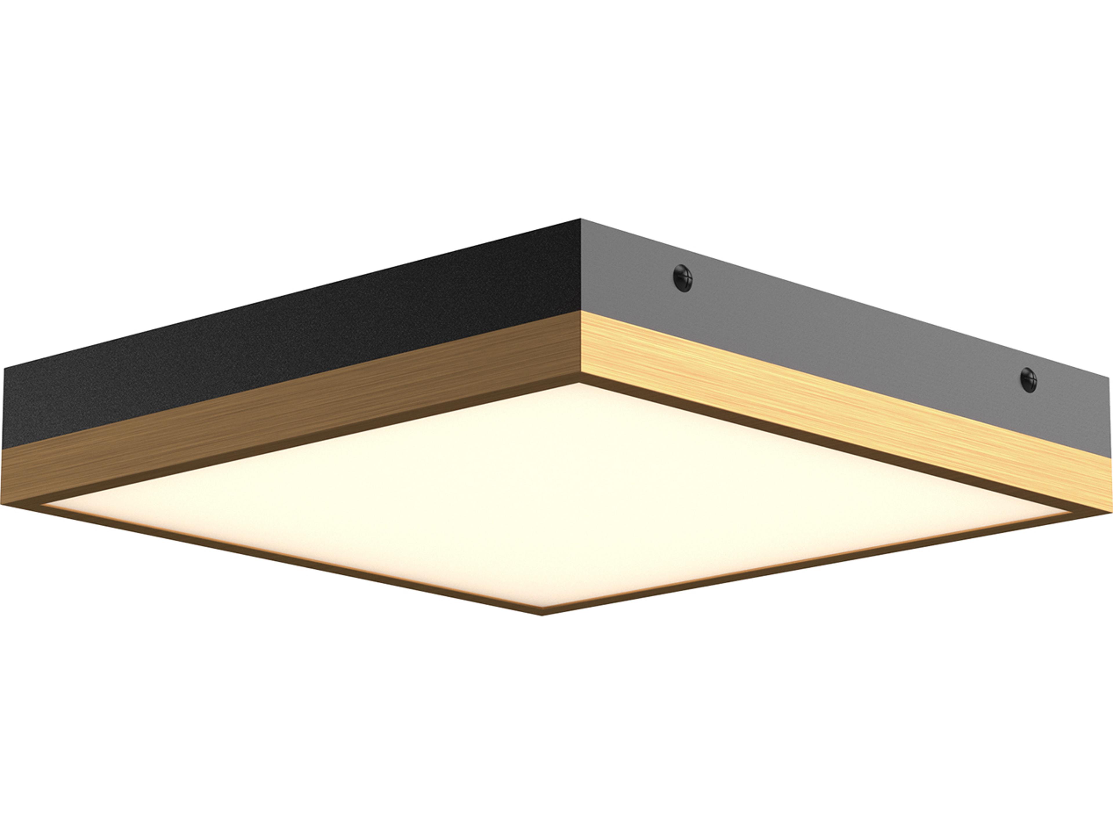 Sydney Aged Gold Matte Black Flush Mount