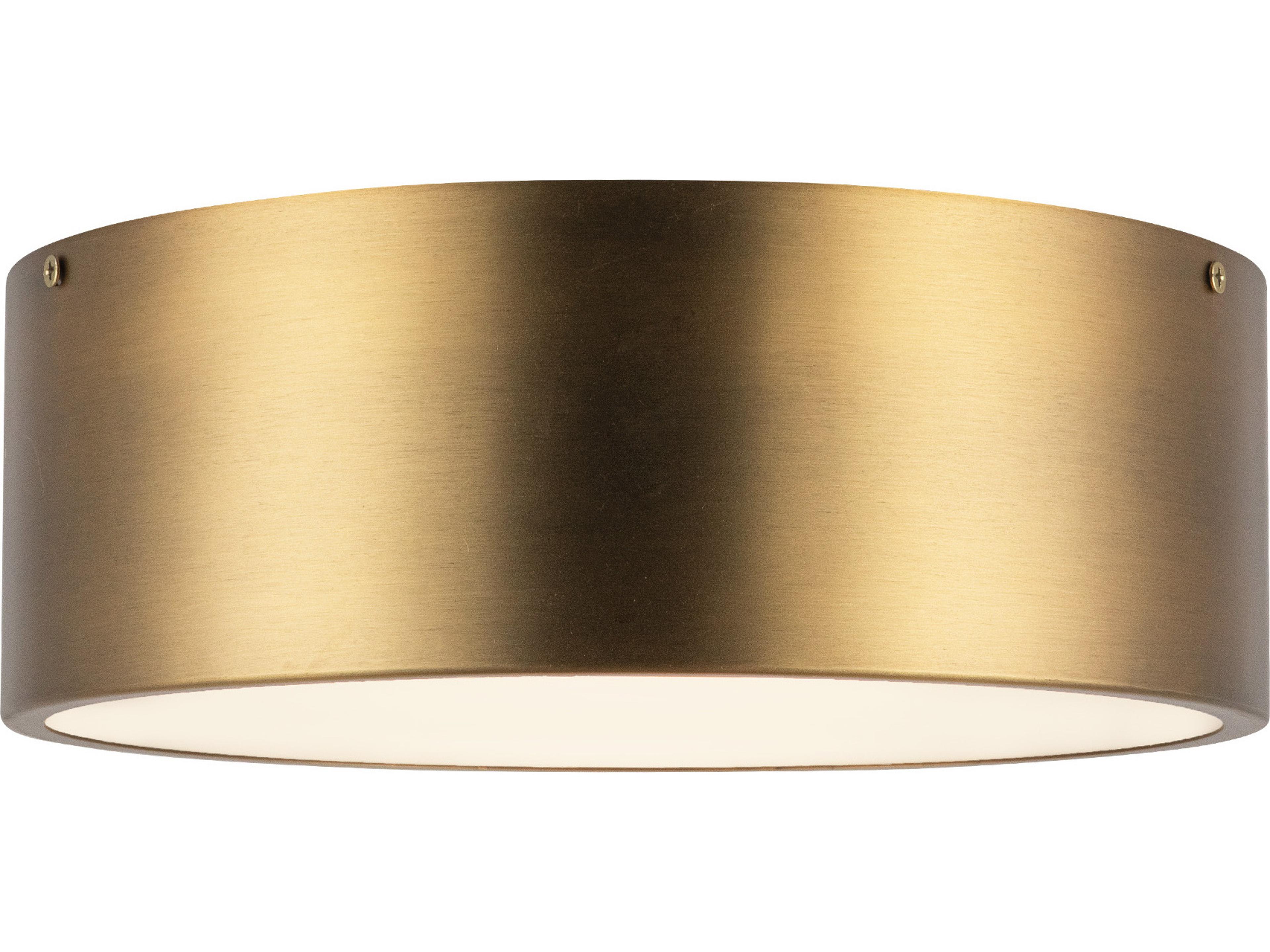 Alora Mood Brisbane 2-Light Aged Gold Flush Mount