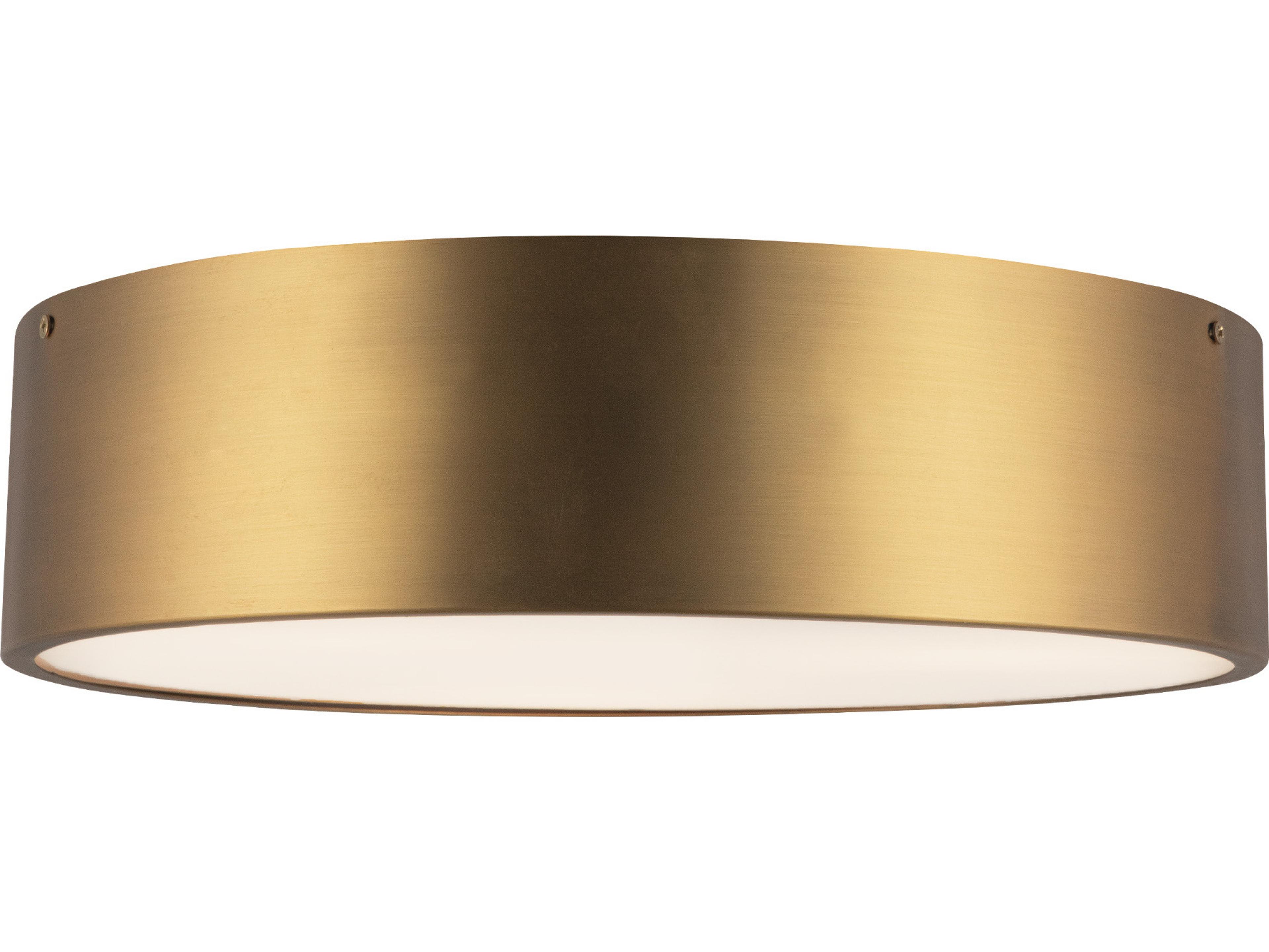 Alora Mood Brisbane 3-Light Aged Gold Flush Mount