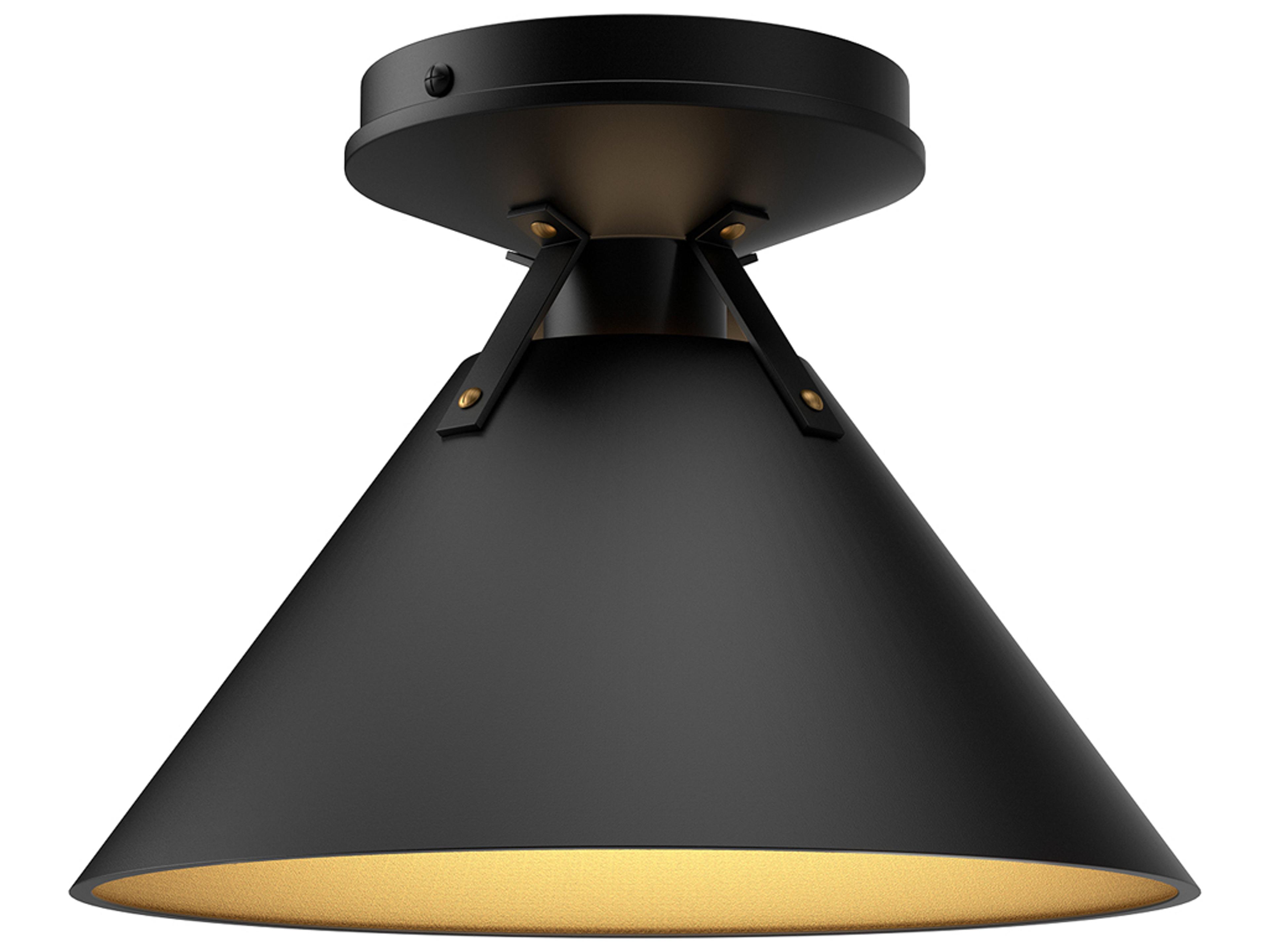 Alora Mood Archer 1-Light Matte Black Flush Mount