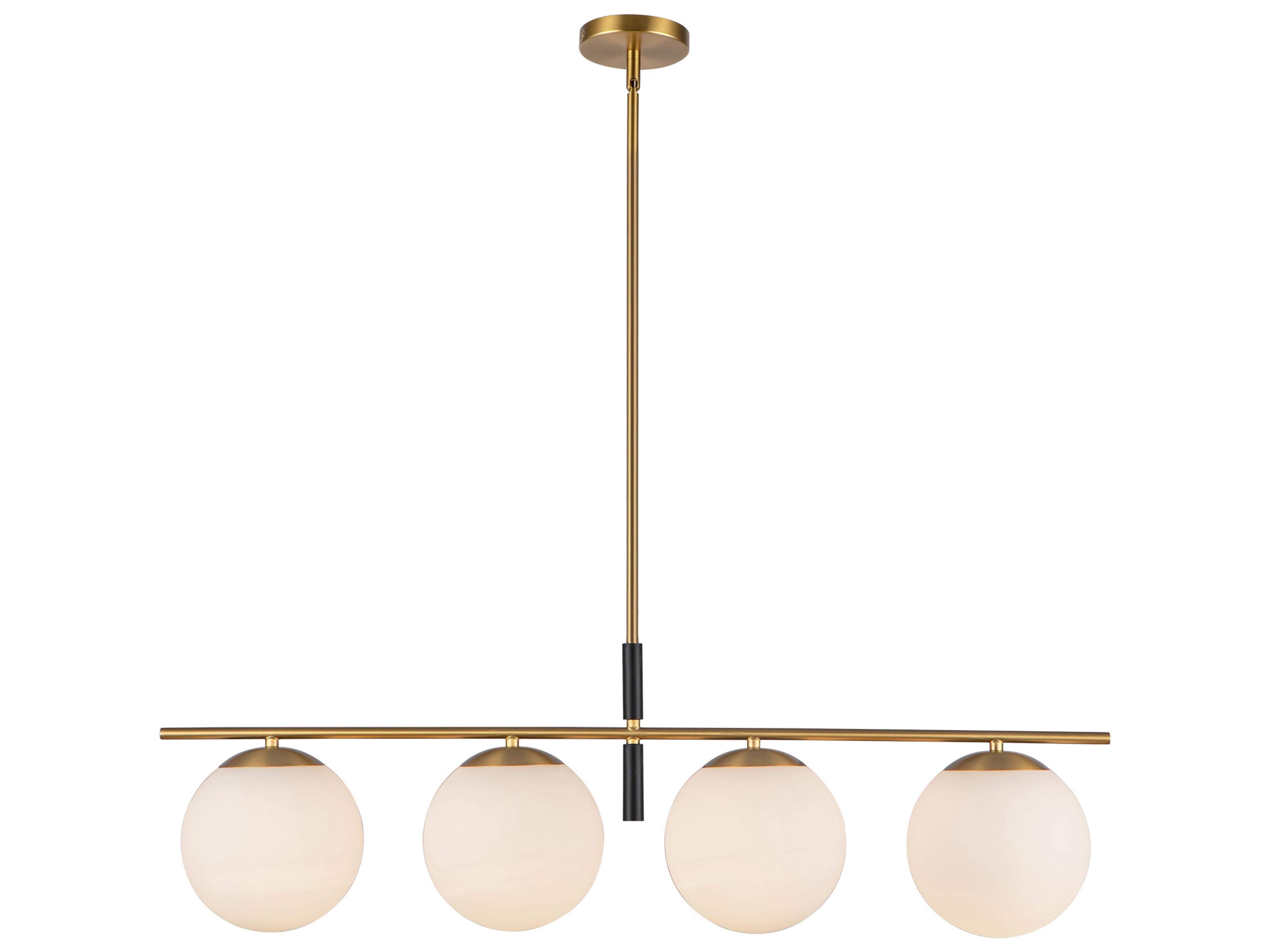 Alora Mood Zuri 4-Light Brushed Gold Globe Island Pendant