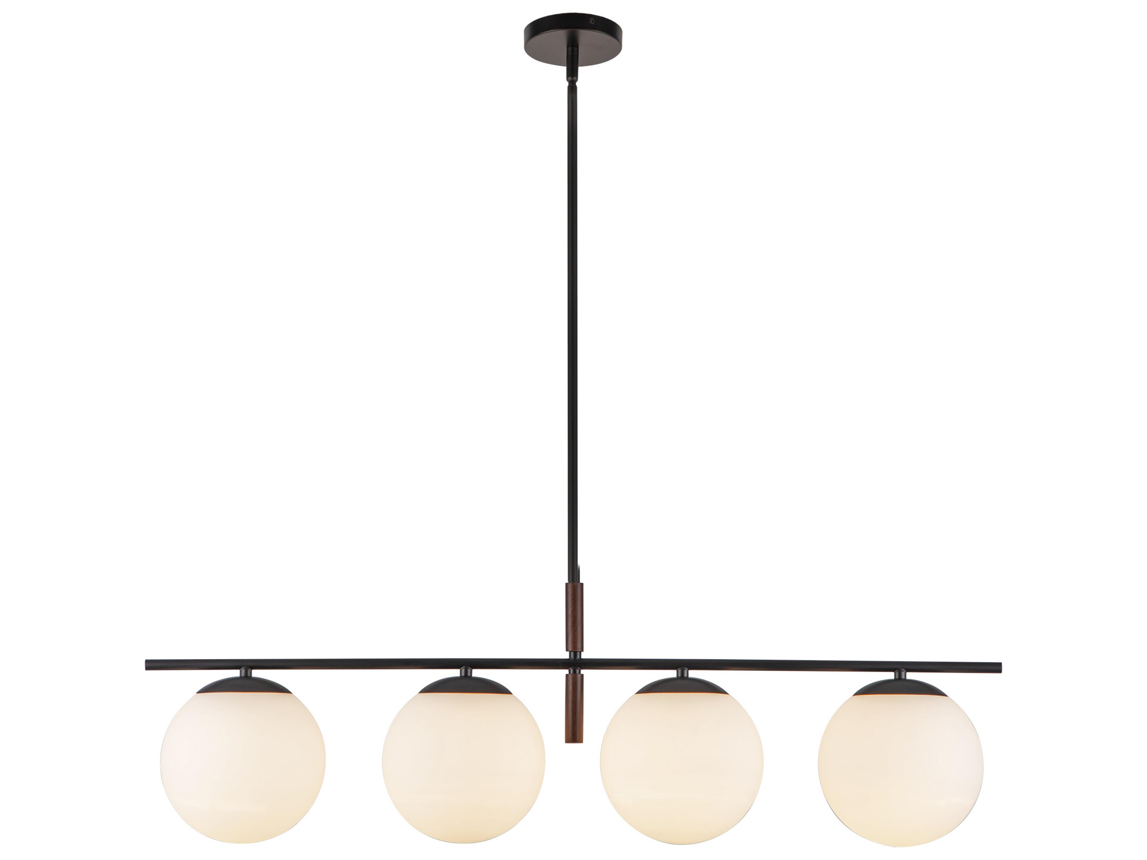 Alora Mood Zuri 4-Light Matte Black Globe Island Pendant