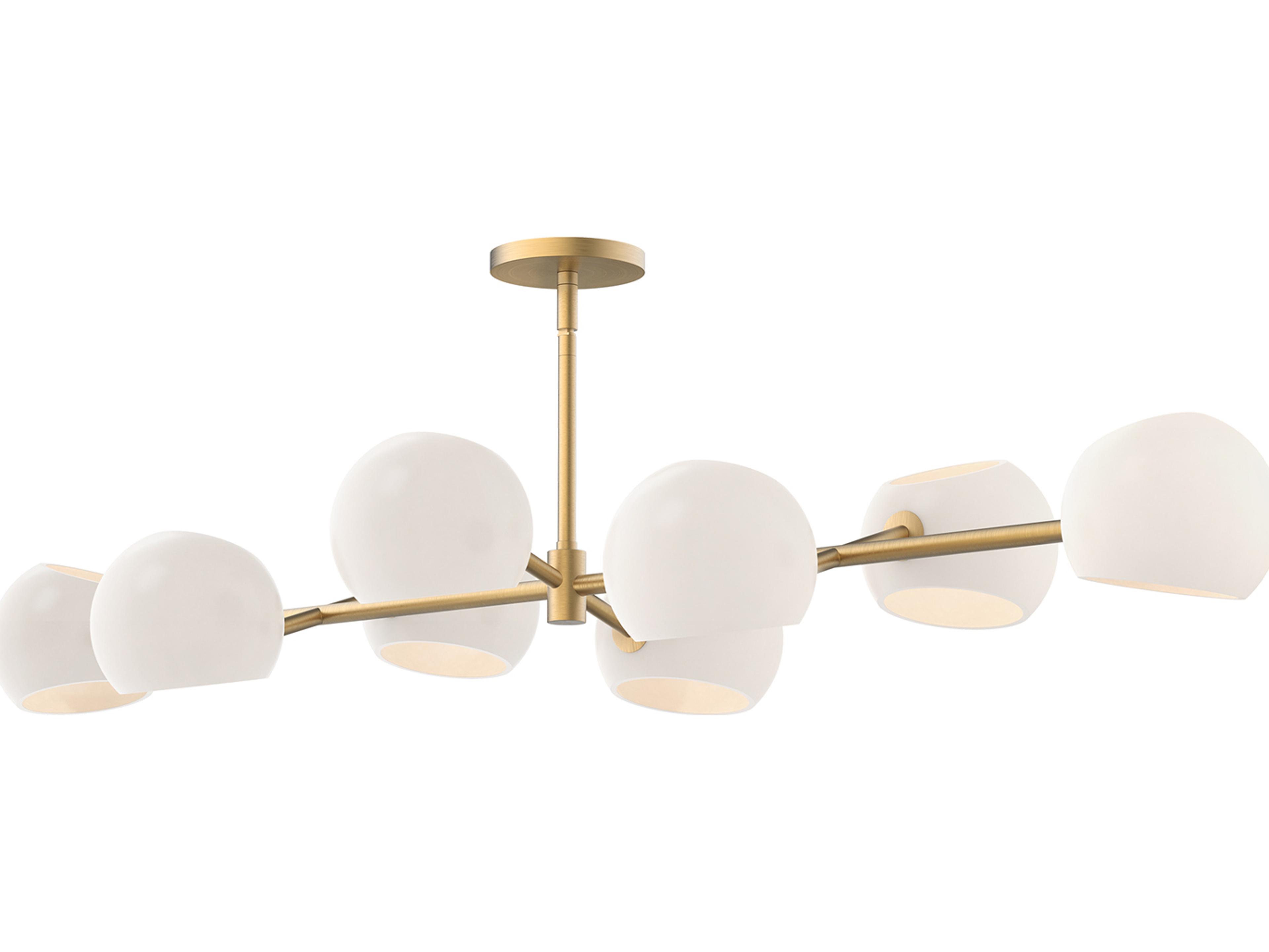 Alora Mood Willow 8-Light Brushed Gold Globe Island Pendant