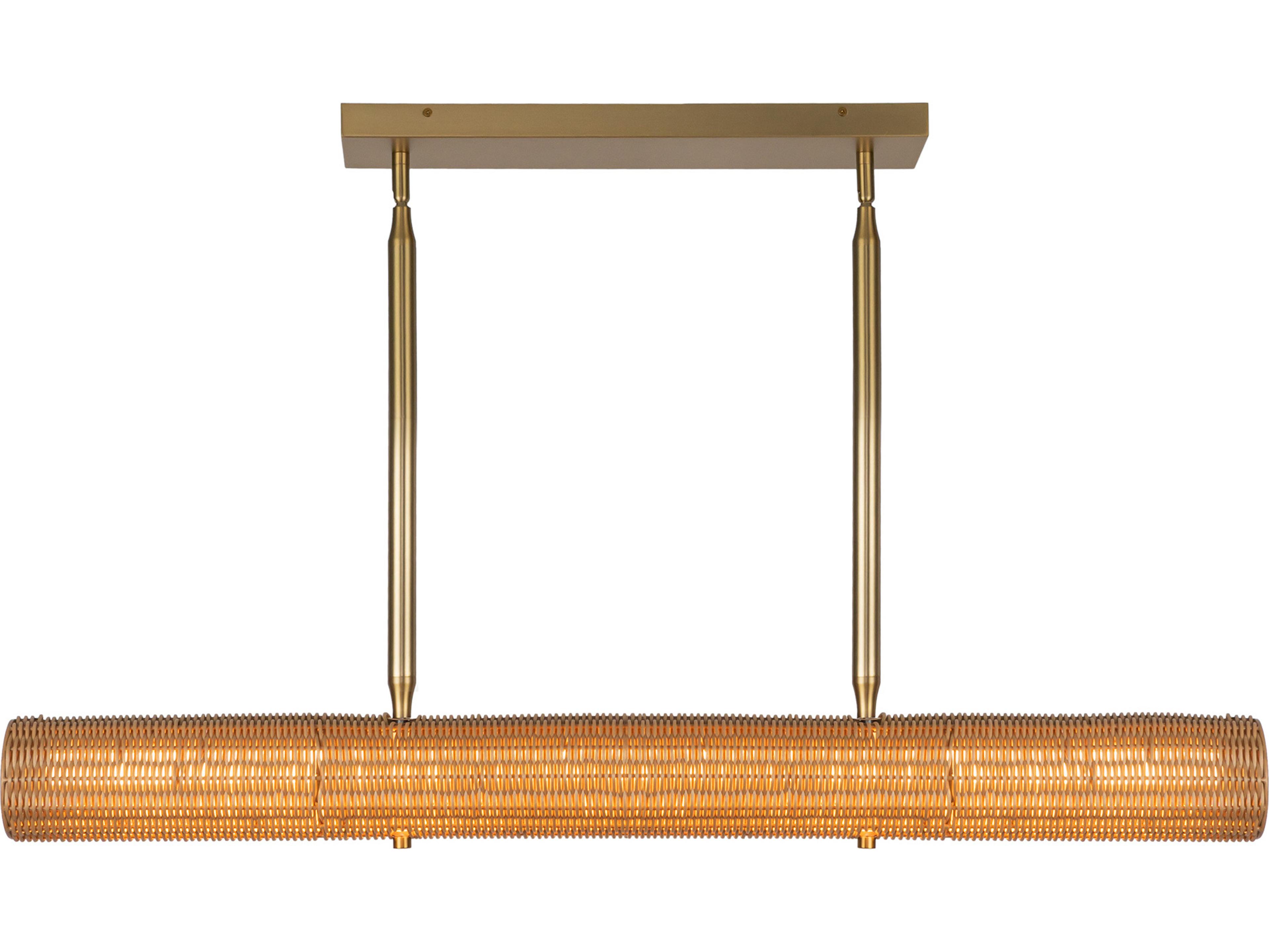 Alora Mood Maris Brushed Gold Linear Island Pendant