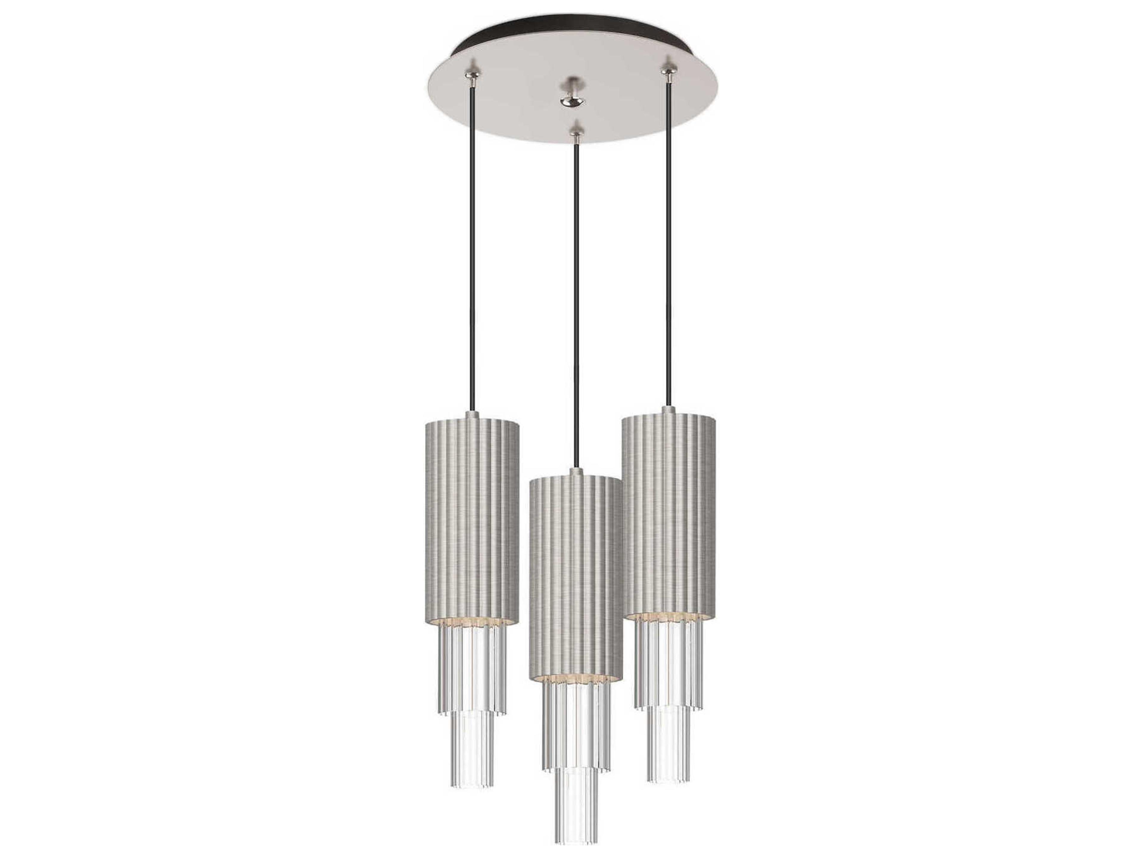 Alora Mood Bordeaux Brushed Nickel Cylinder Mini Pendant