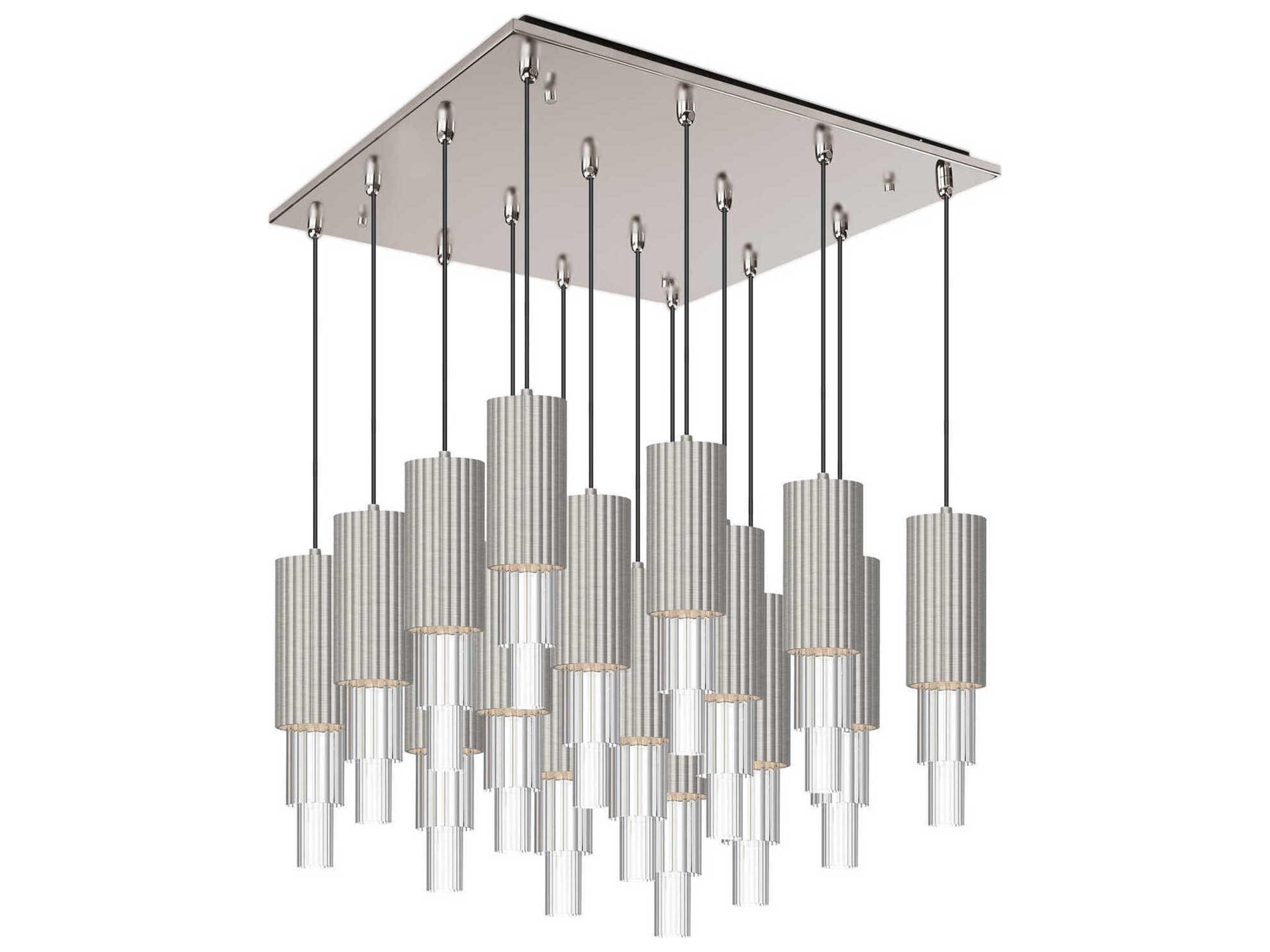 Alora Mood Bordeaux Brushed Nickel Cylinder Pendant