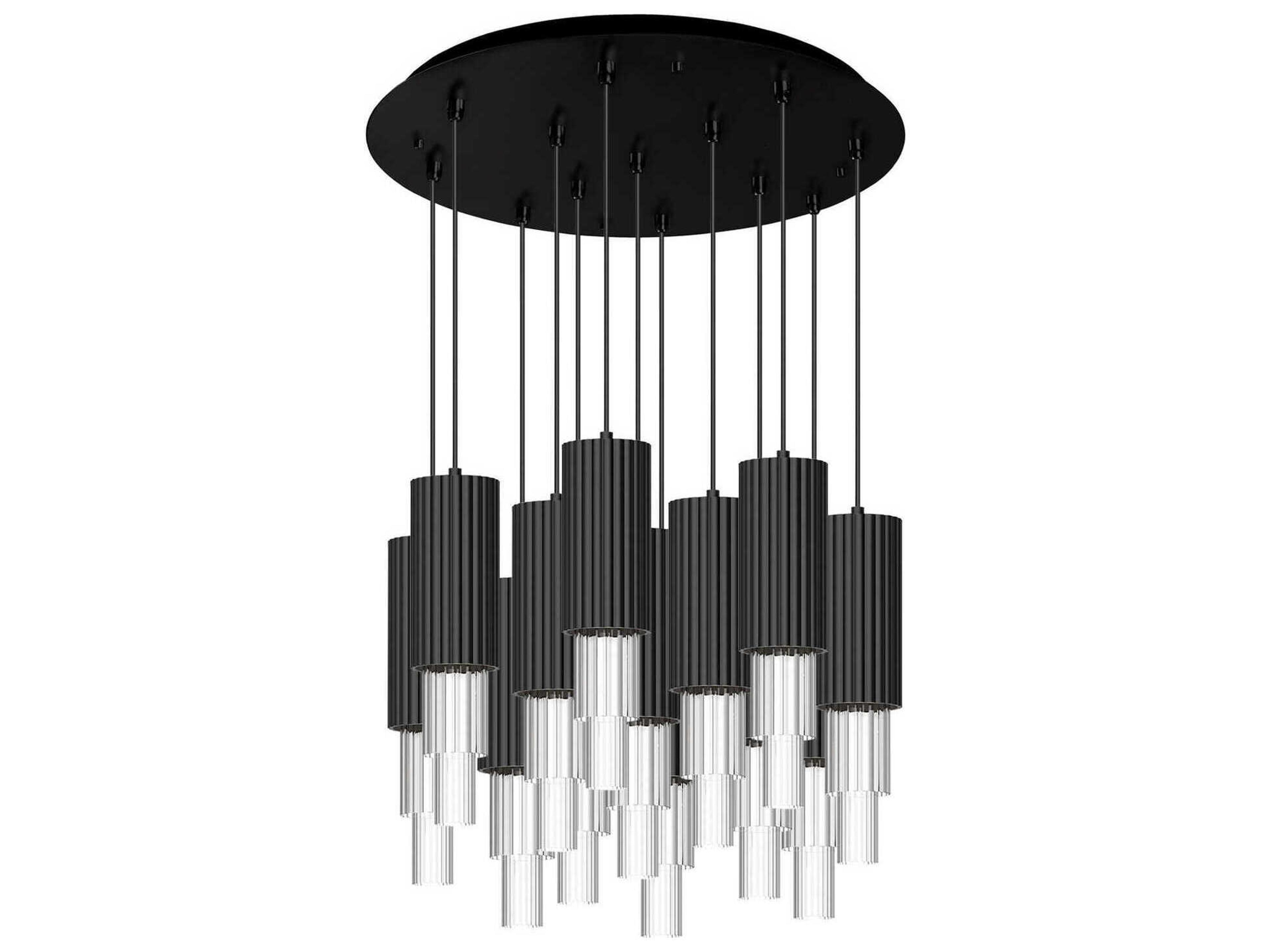 Alora Mood Bordeaux Matte Black Cylinder Pendant