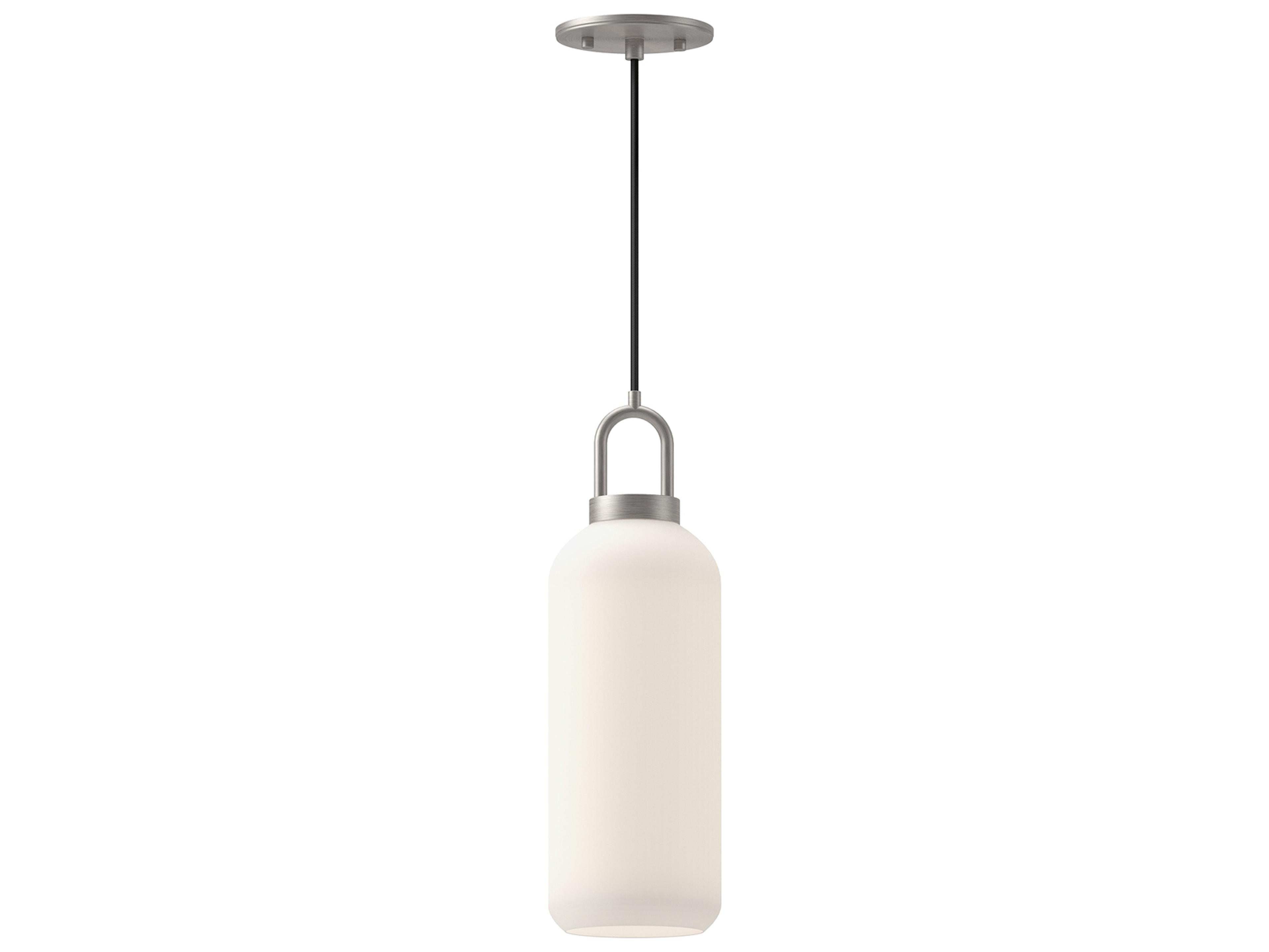 Soji 1-Light Brushed Nickel Cylinder Mini Pendant