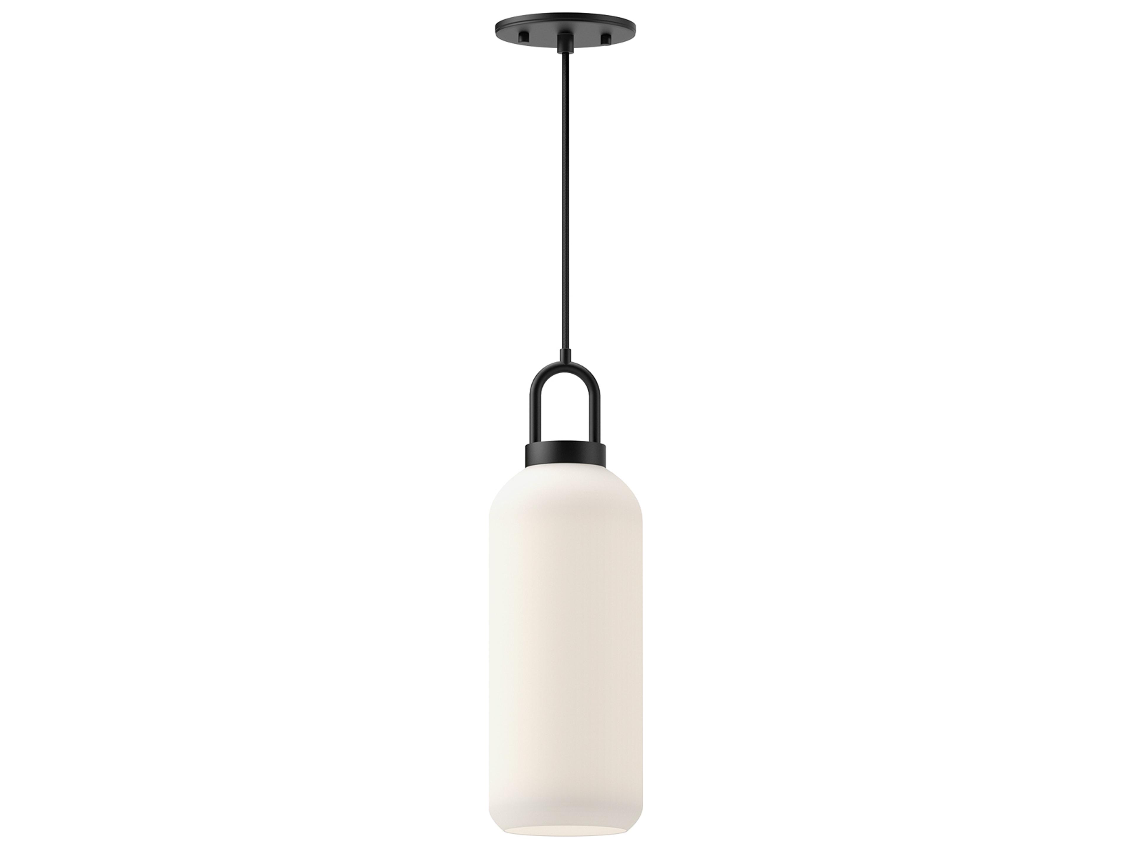 Soji 1-Light Matte Black Cylinder Mini Pendant