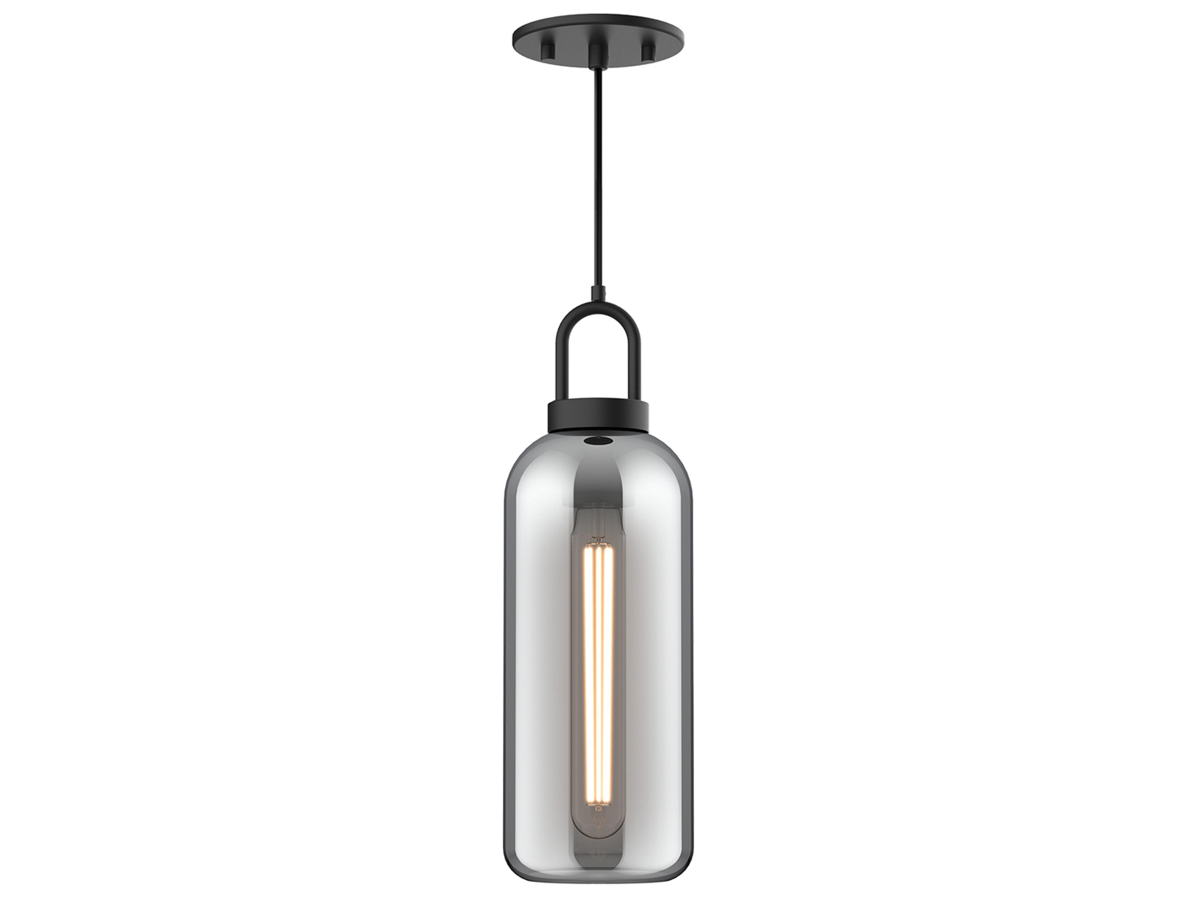 Soji 1-Light Matte Black Cylinder Mini Pendant