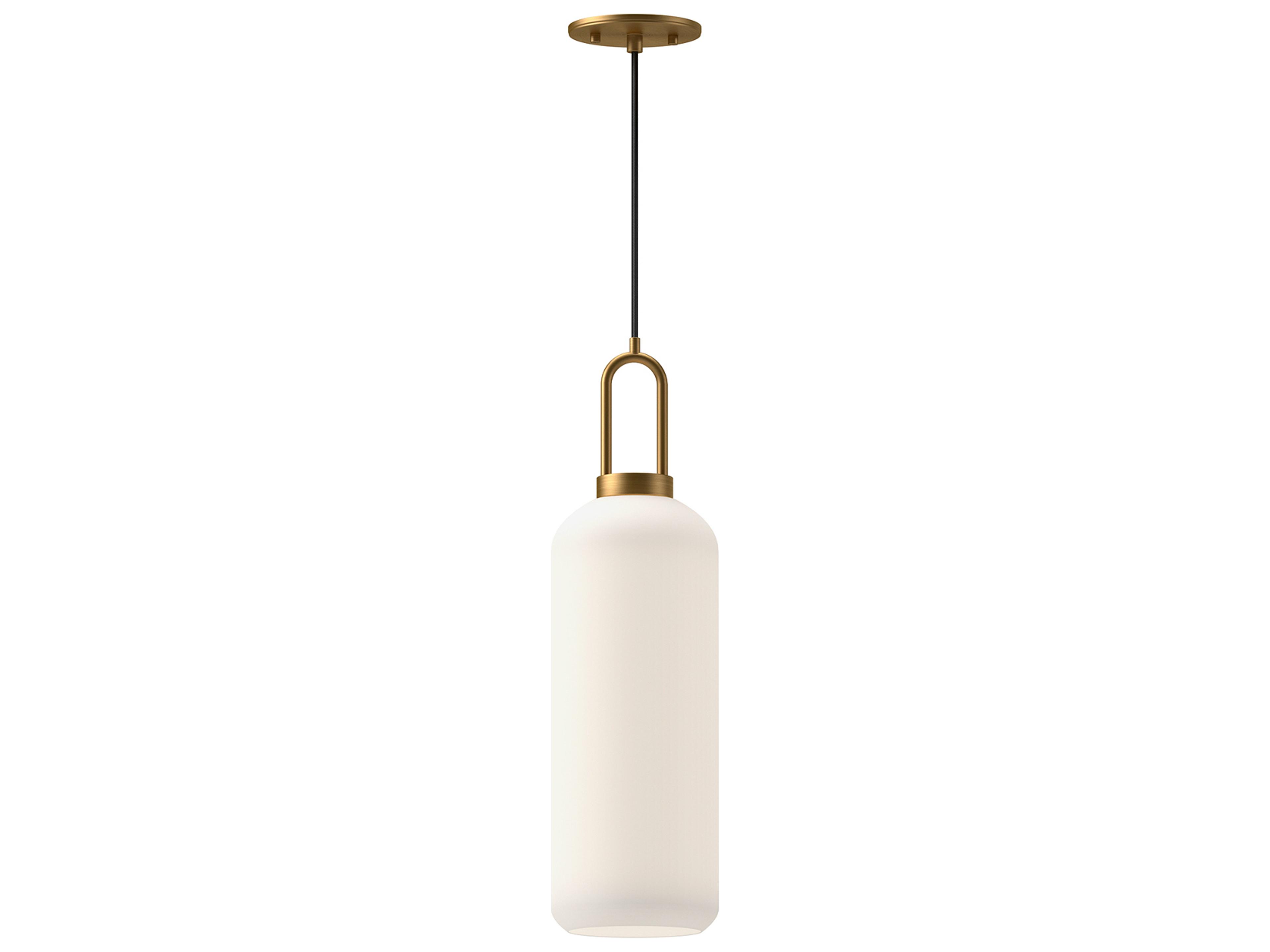 Alora Mood Soji 1-Light Aged Gold Cylinder Mini Pendant