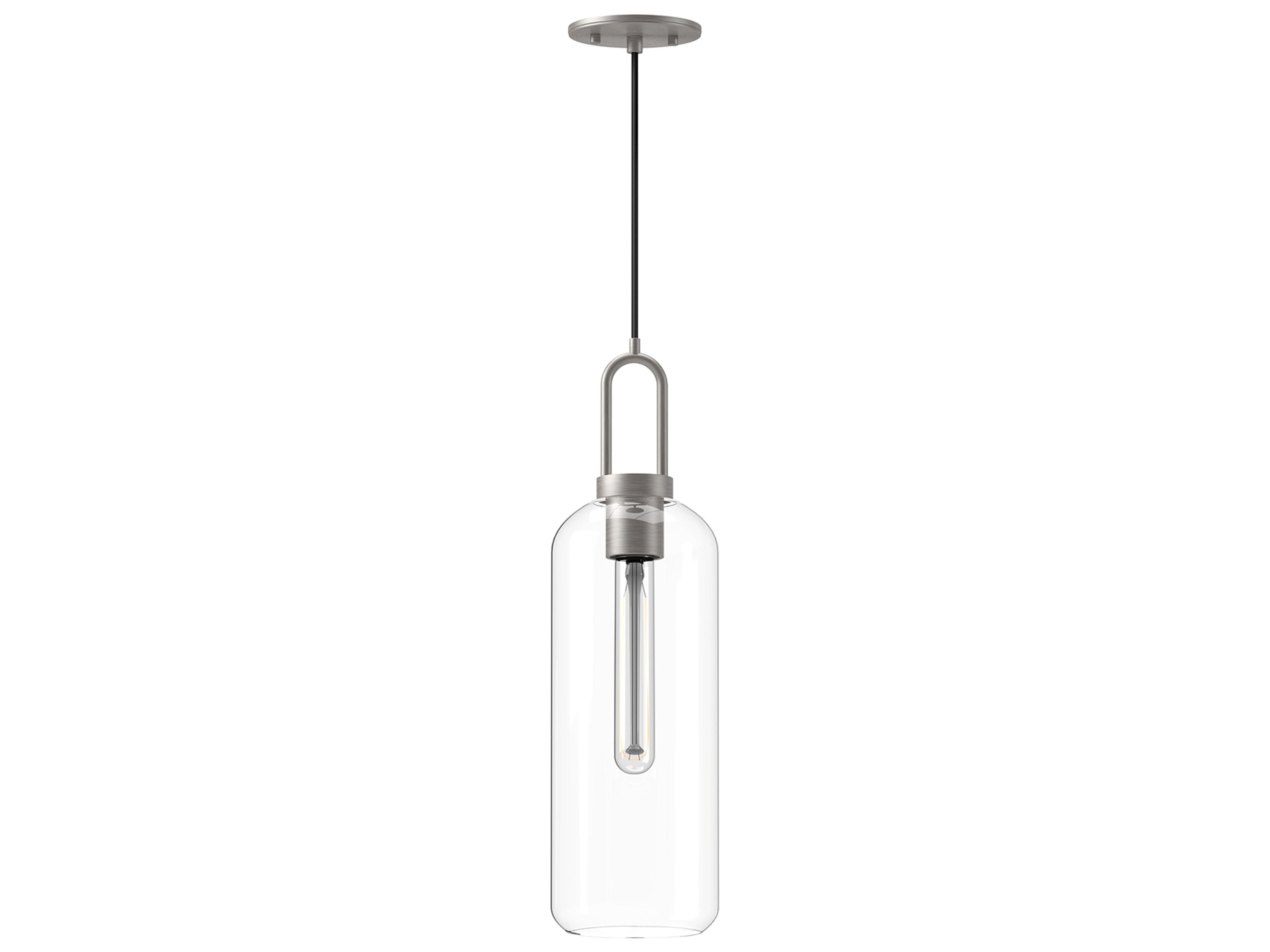 Alora Mood Soji 1-Light Brushed Nickel Cylinder Mini Pendant