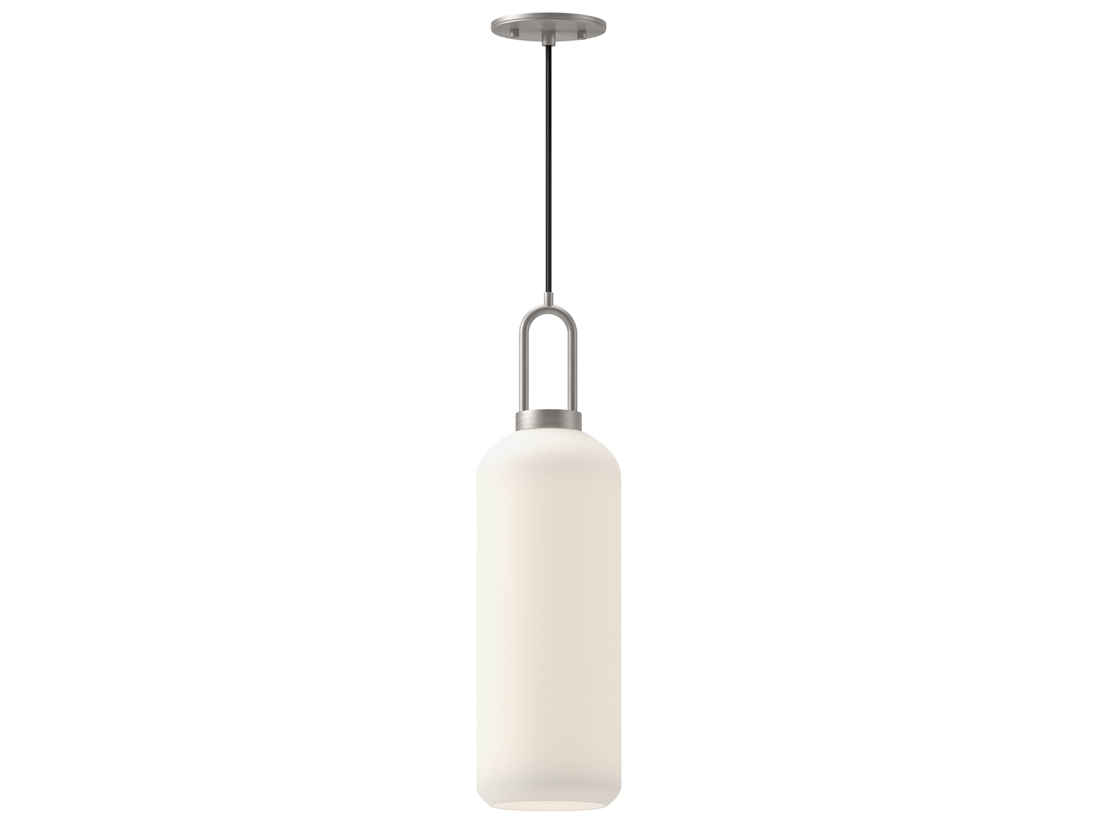 Alora Mood Soji 1-Light Brushed Nickel Cylinder Mini Pendant