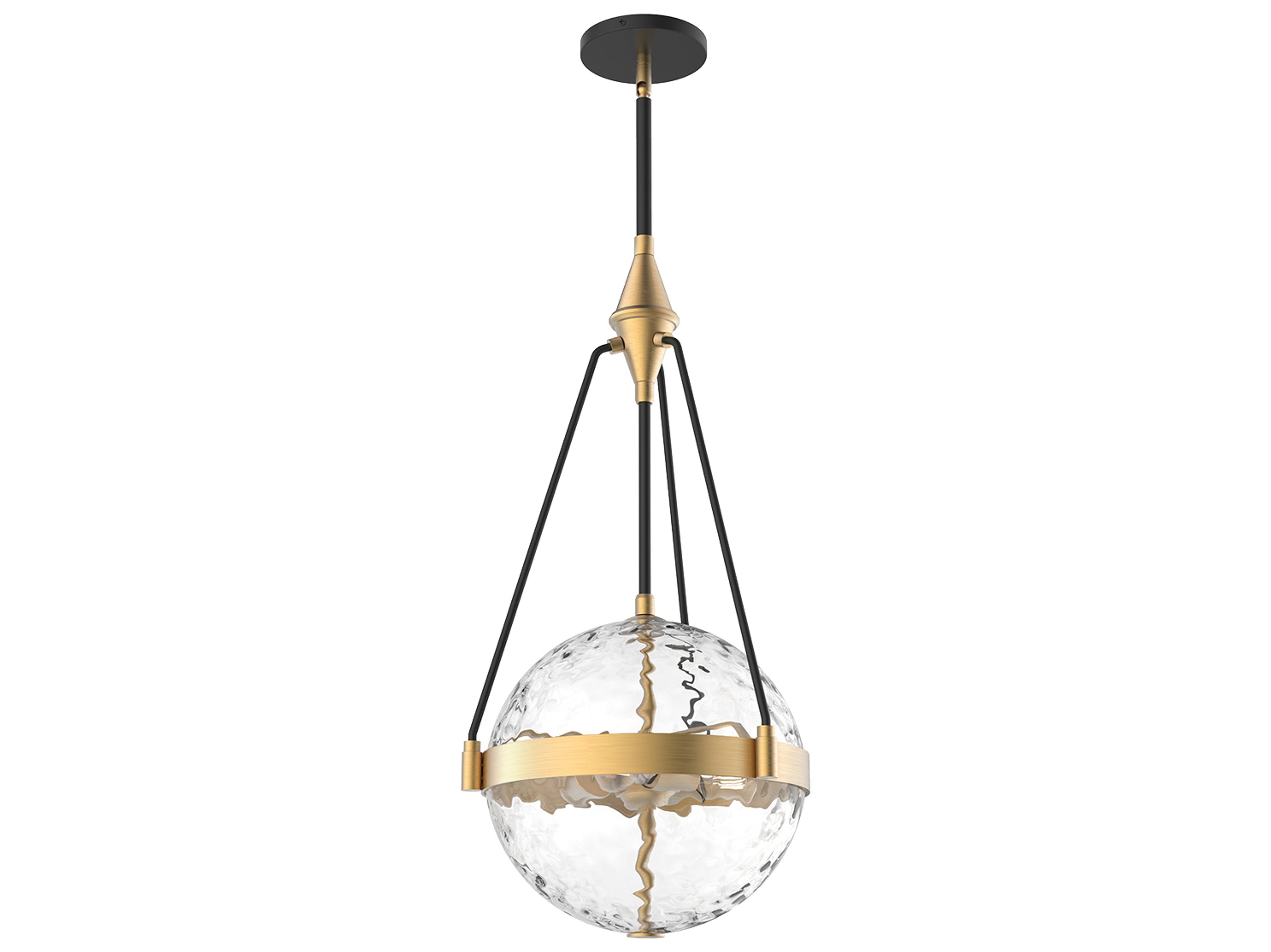 Alora Mood Harmony 3-Light Brushed Gold Globe Pendant