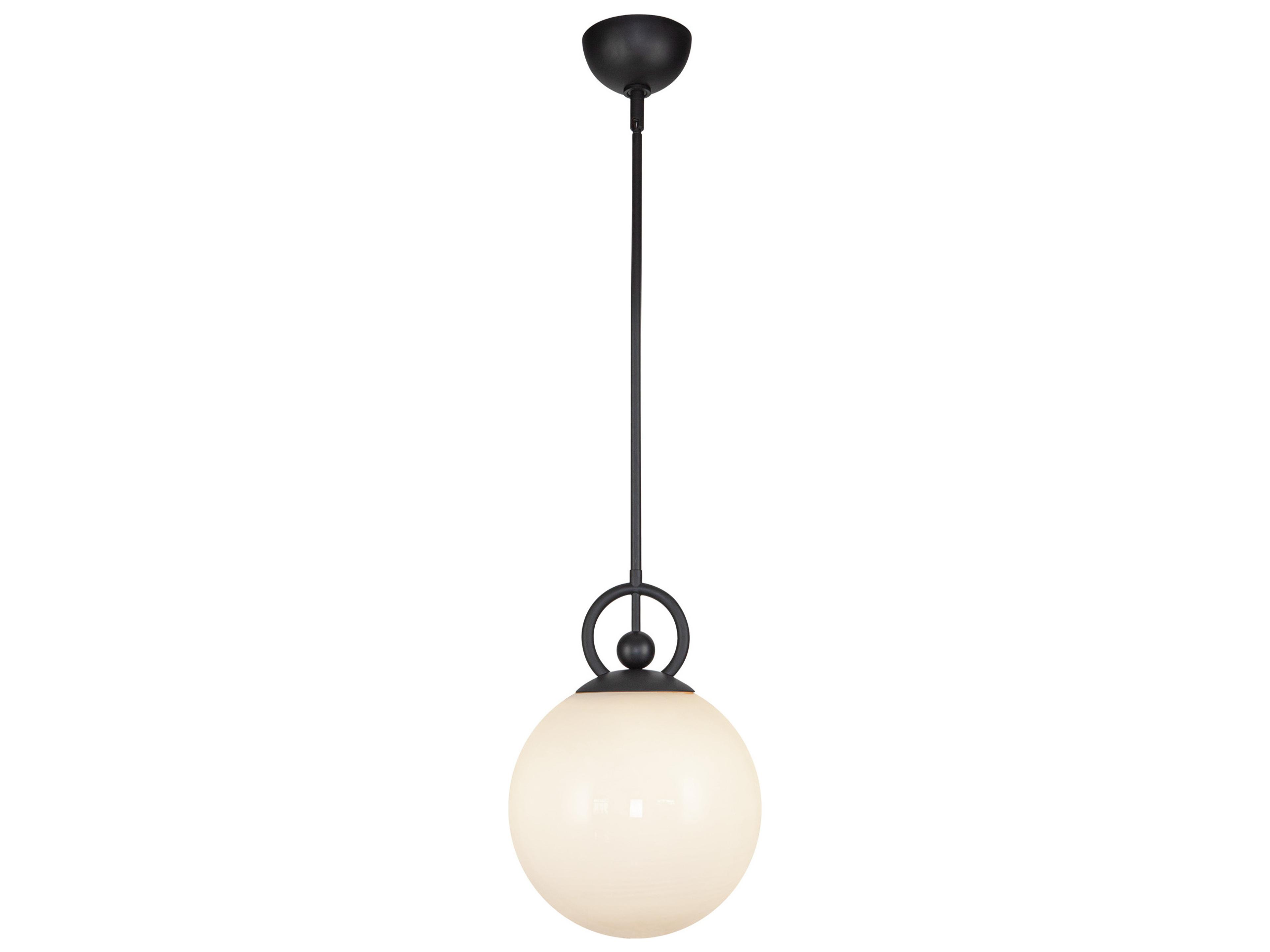 Alora Mood Fiore 1-Light Matte Black Globe Mini Pendant