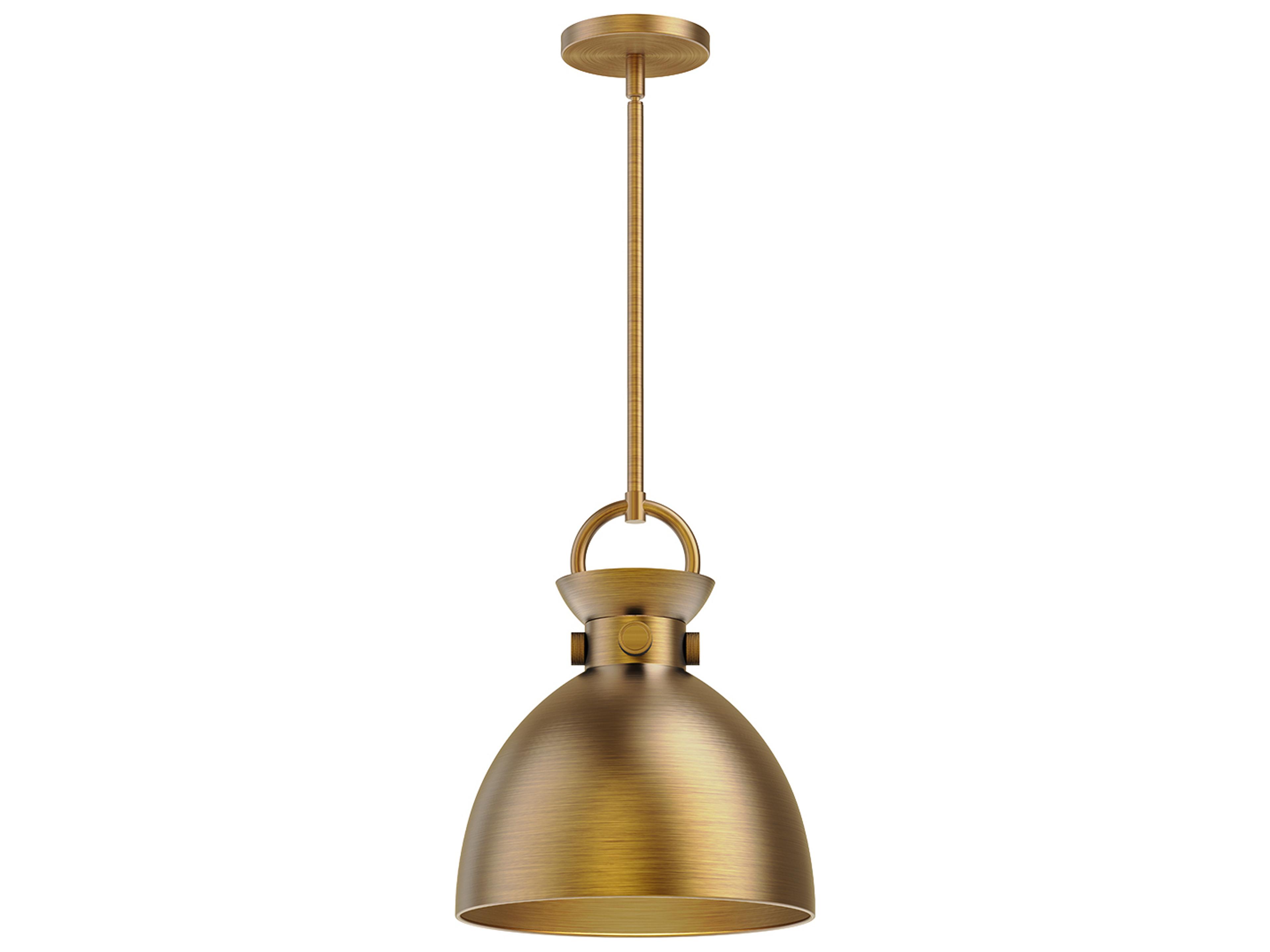 Alora Mood Waldo 1-Light Aged Gold Dome Mini Pendant