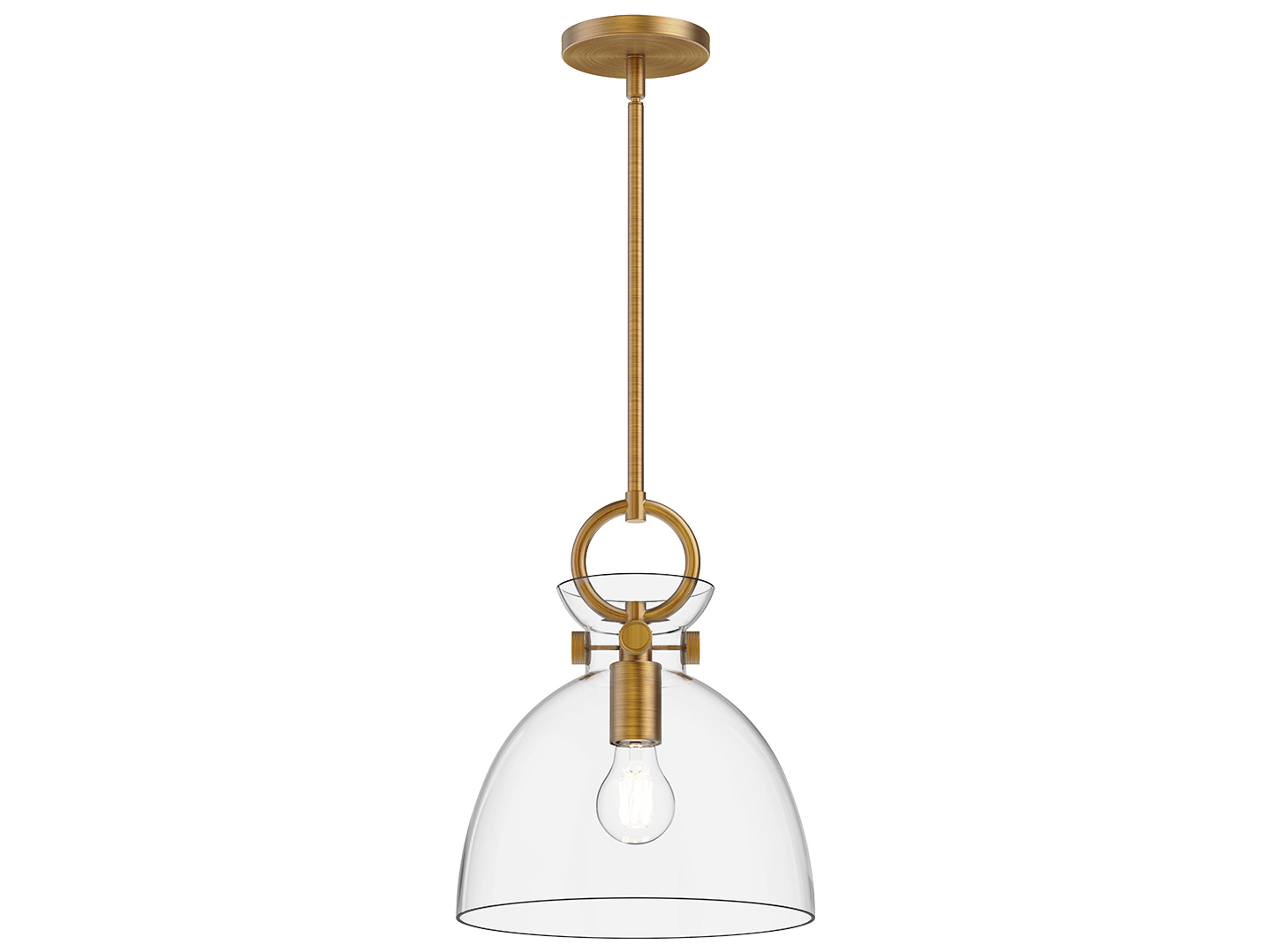 Alora Mood Waldo 1-Light Aged Gold Dome Mini Pendant