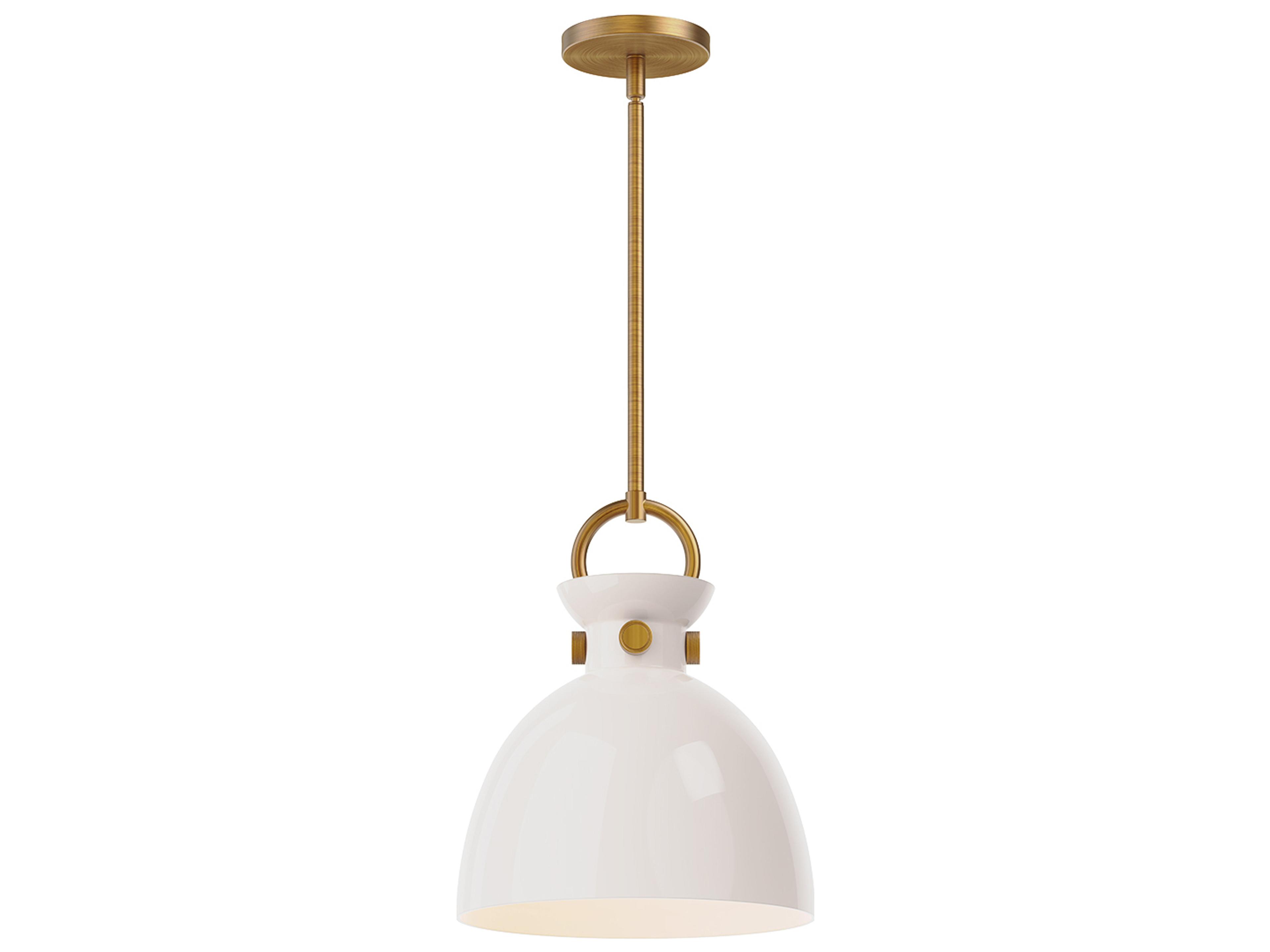 Alora Mood Waldo 1-Light Aged Gold Dome Mini Pendant
