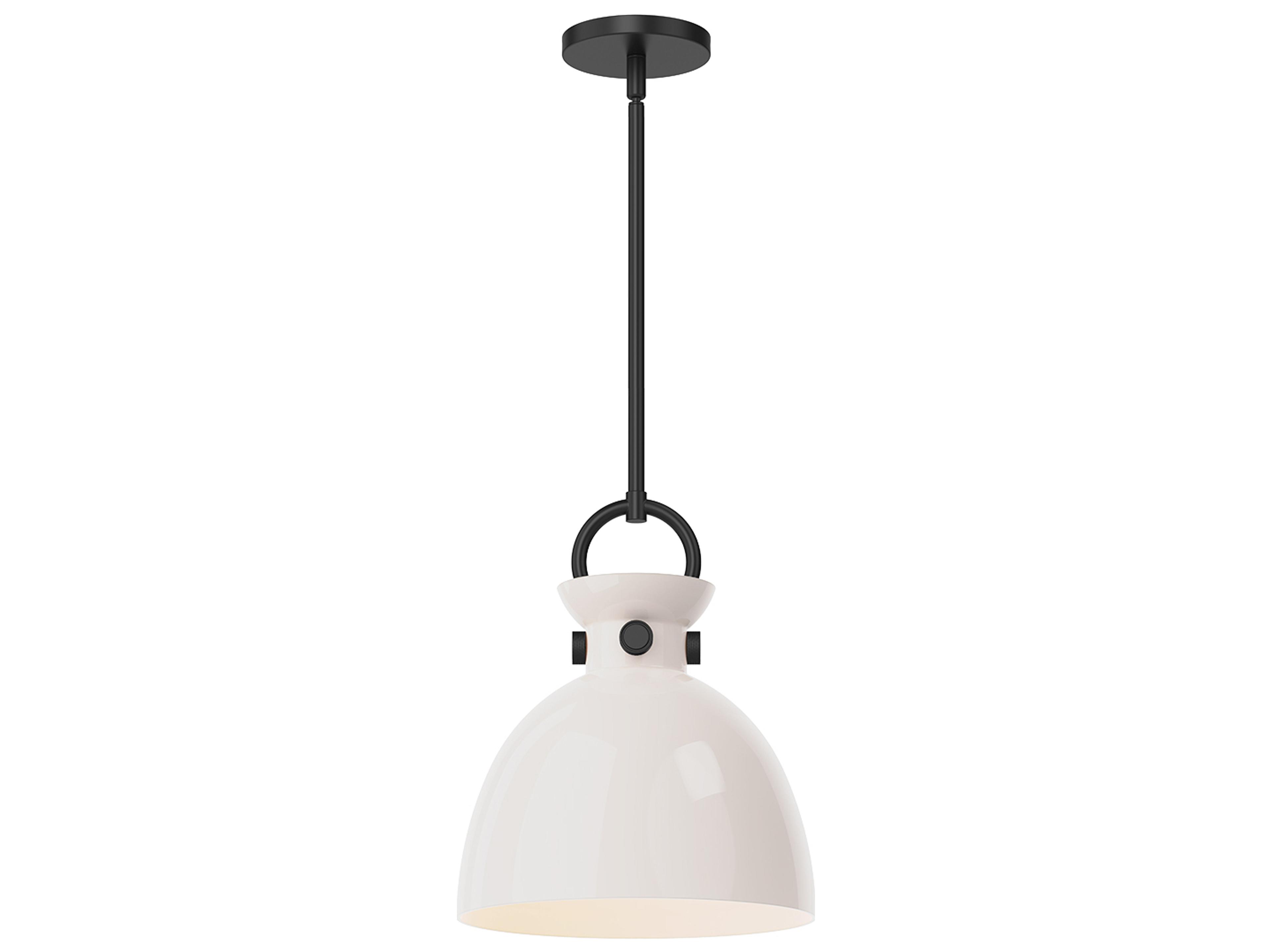 Alora Mood Waldo 1-Light Matte Black Dome Mini Pendant