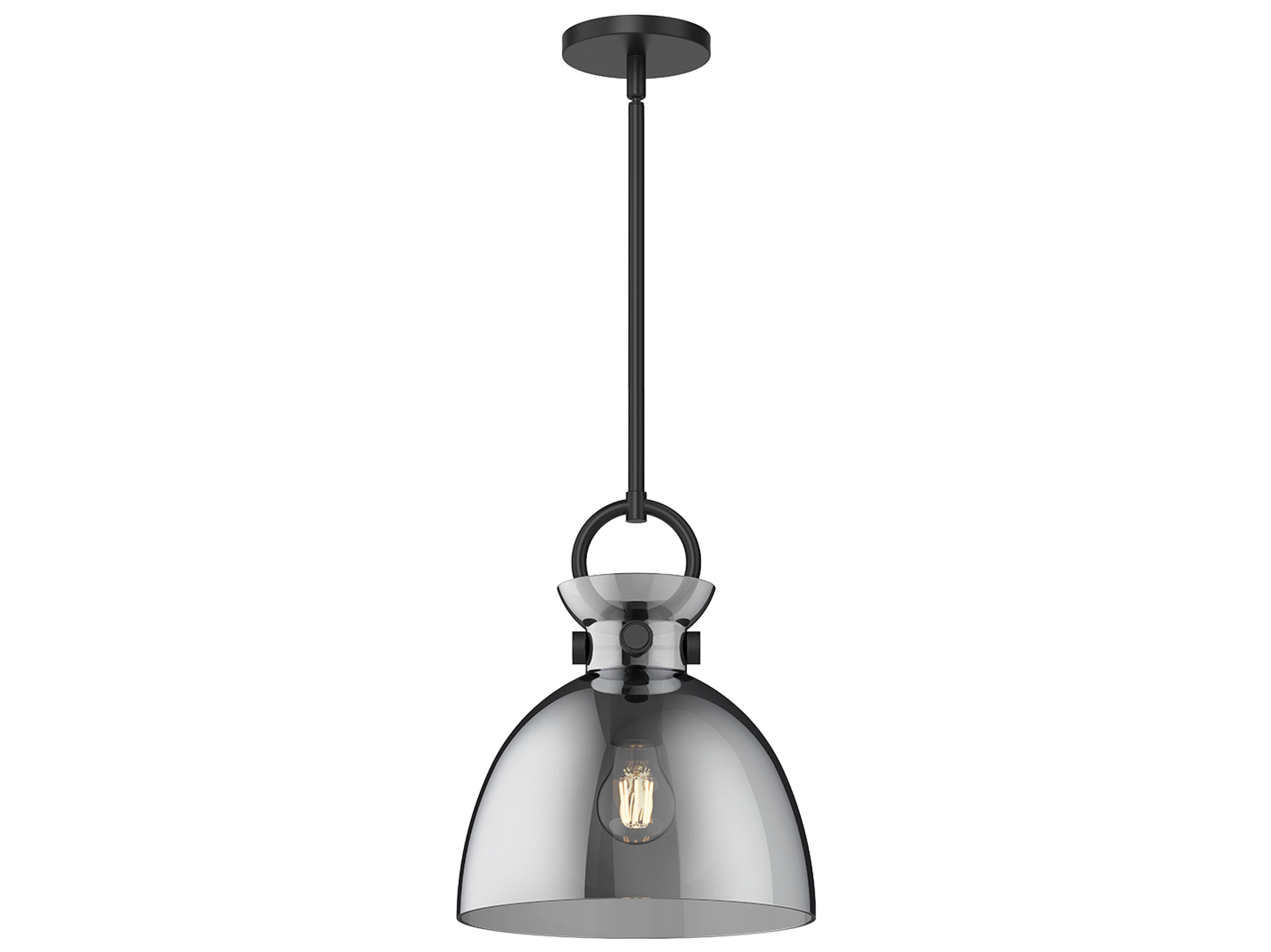 Alora Mood Waldo 1-Light Matte Black Dome Mini Pendant