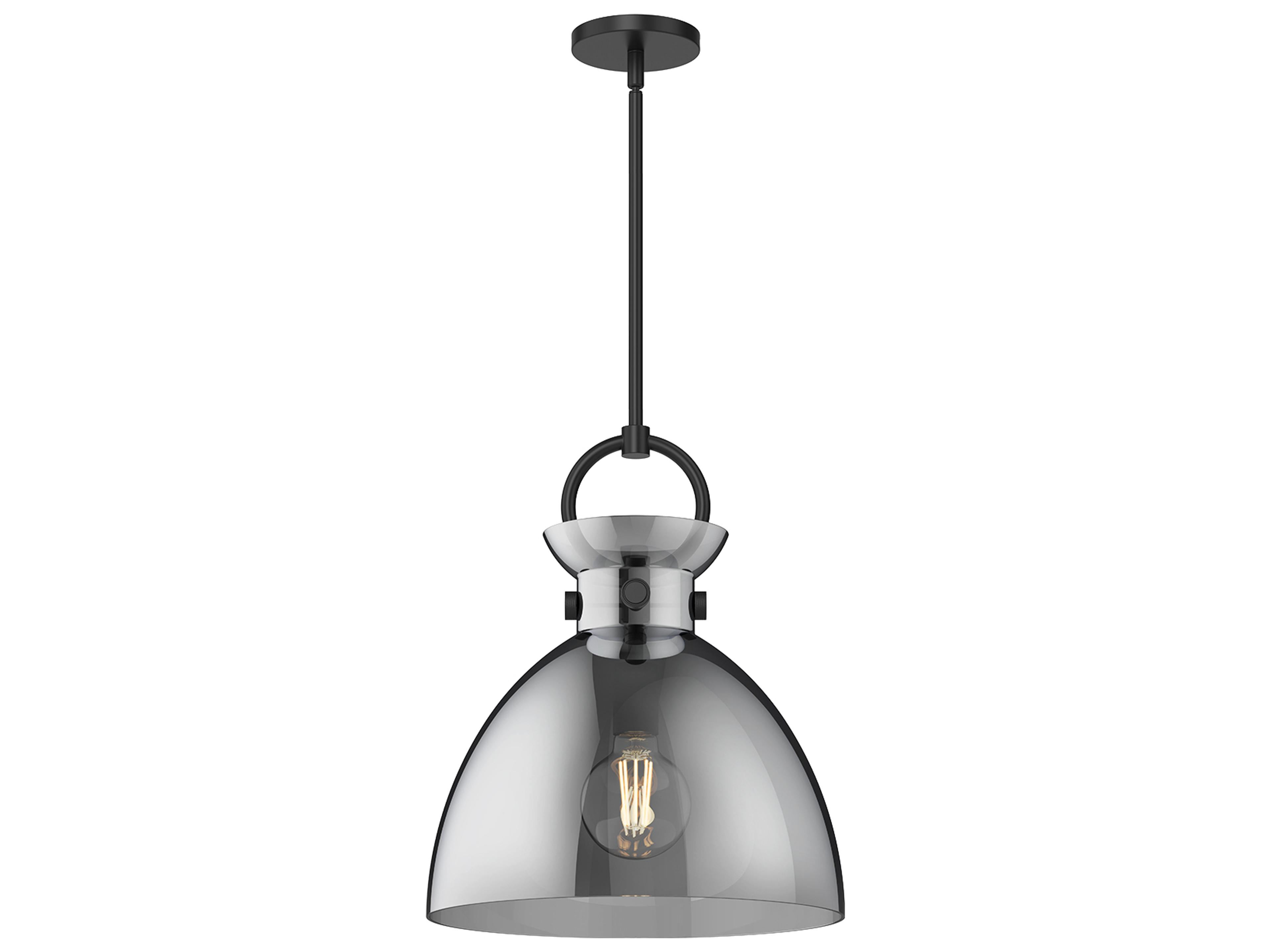 Alora Mood Waldo 1-Light Matte Black Dome Pendant