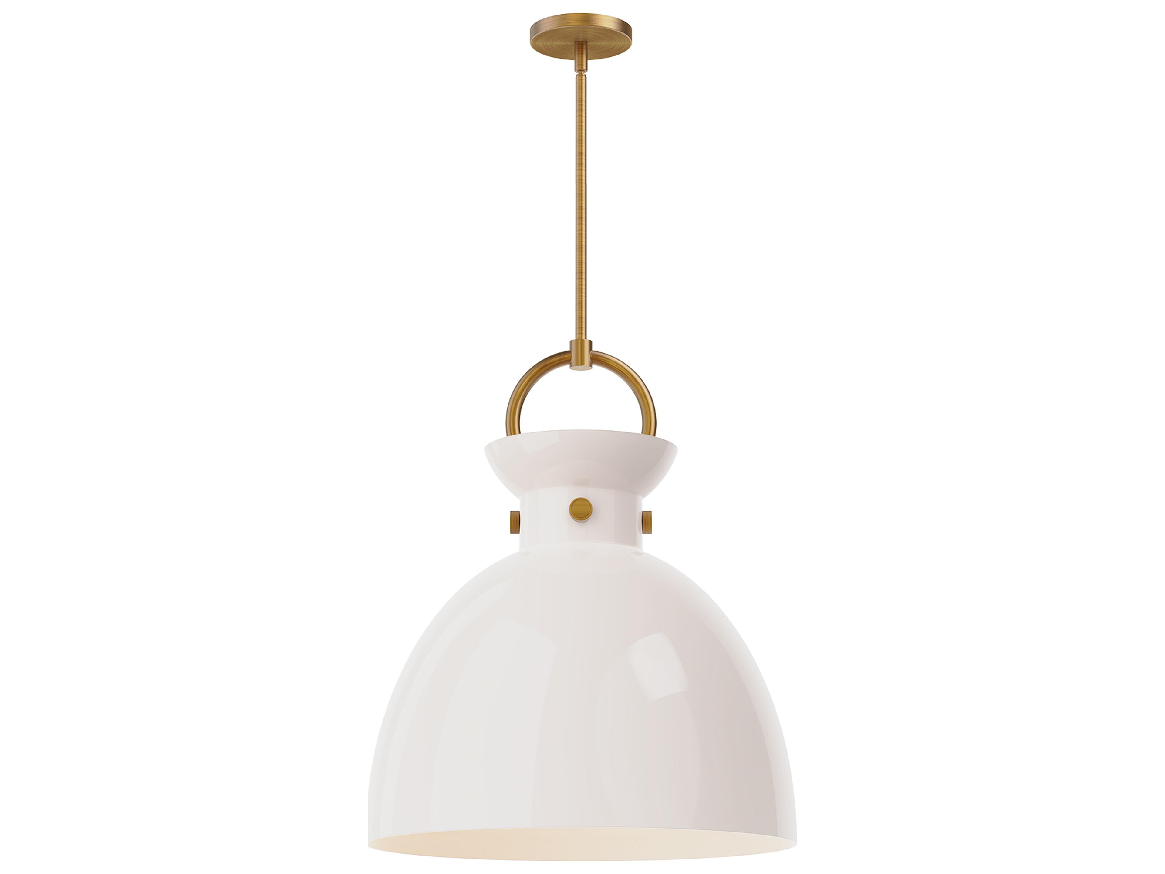 Alora Mood Waldo 1-Light Aged Gold Dome Pendant