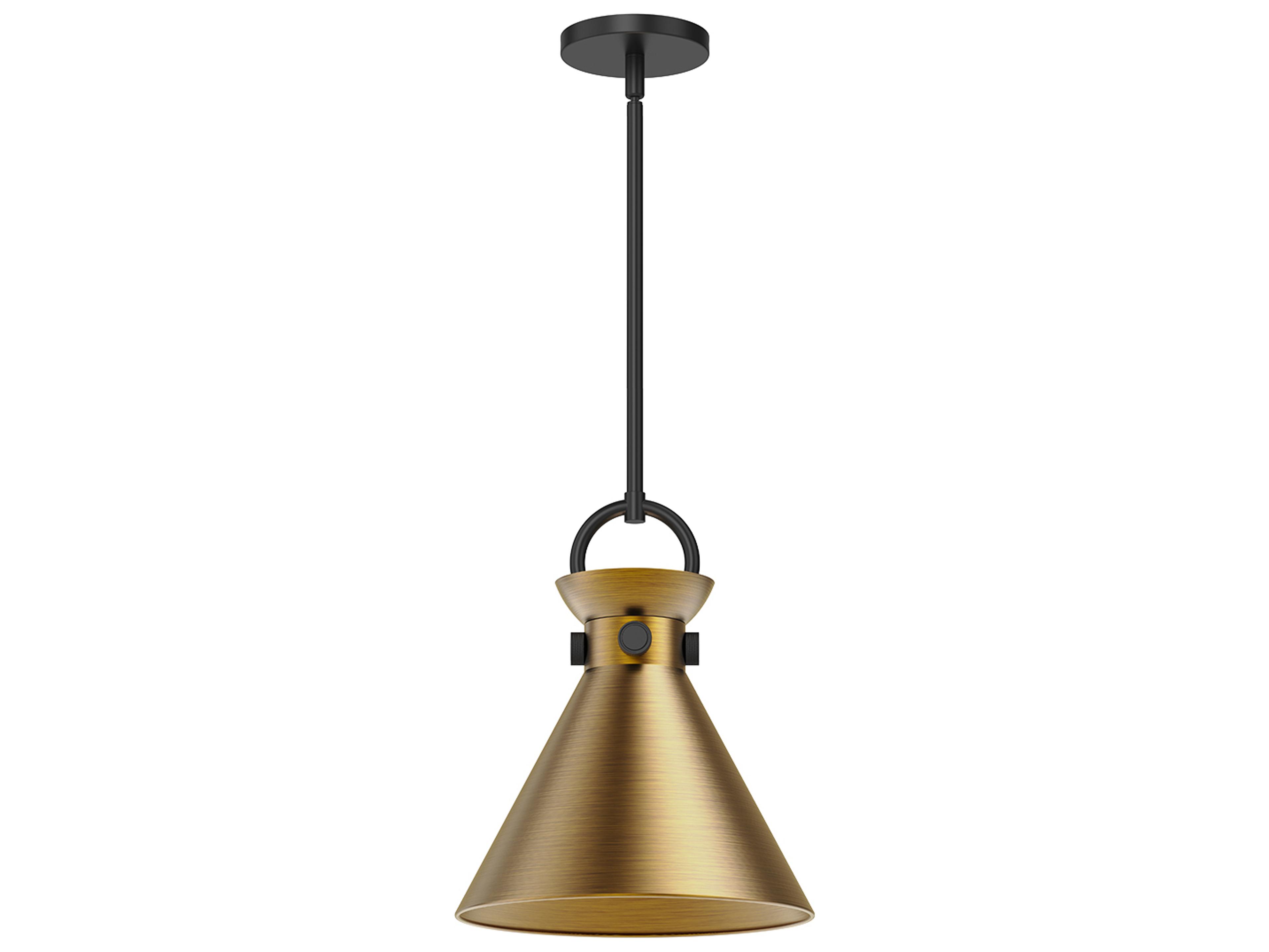 Alora Mood Emerson 1-Light Matte Black Aged Gold Mini Pendant