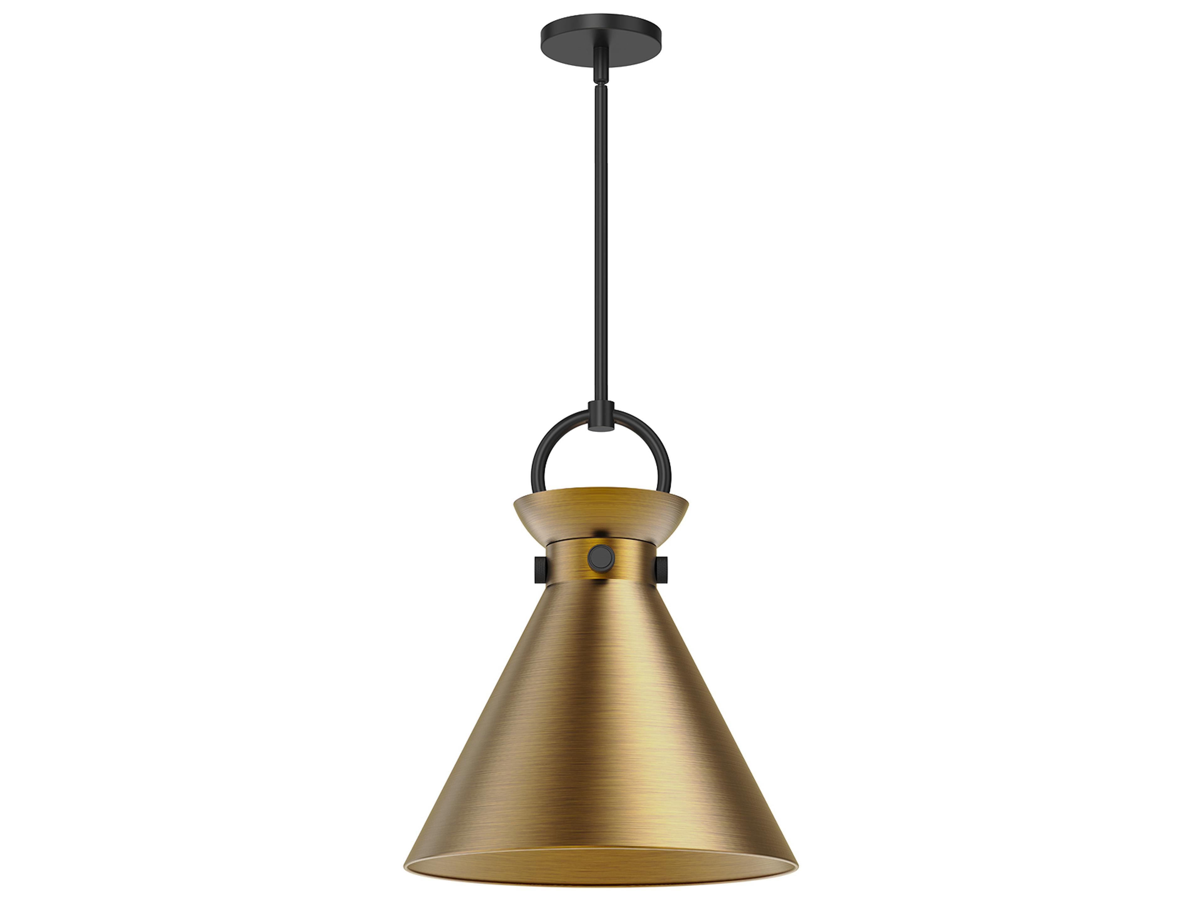 Alora Mood Emerson 1-Light Matte Black Aged Gold Pendant