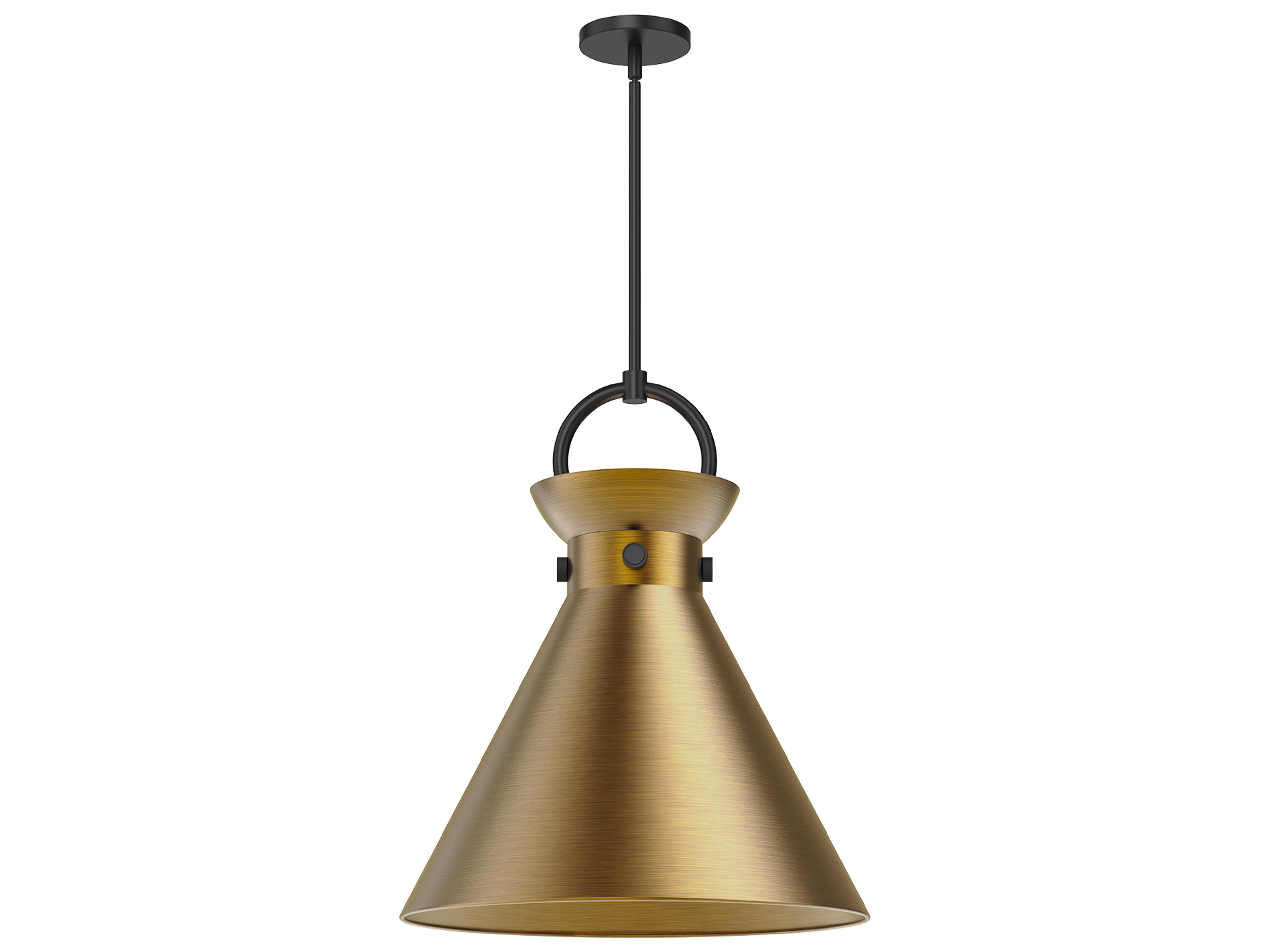 Alora Mood Emerson 1-Light Matte Black Aged Gold Pendant