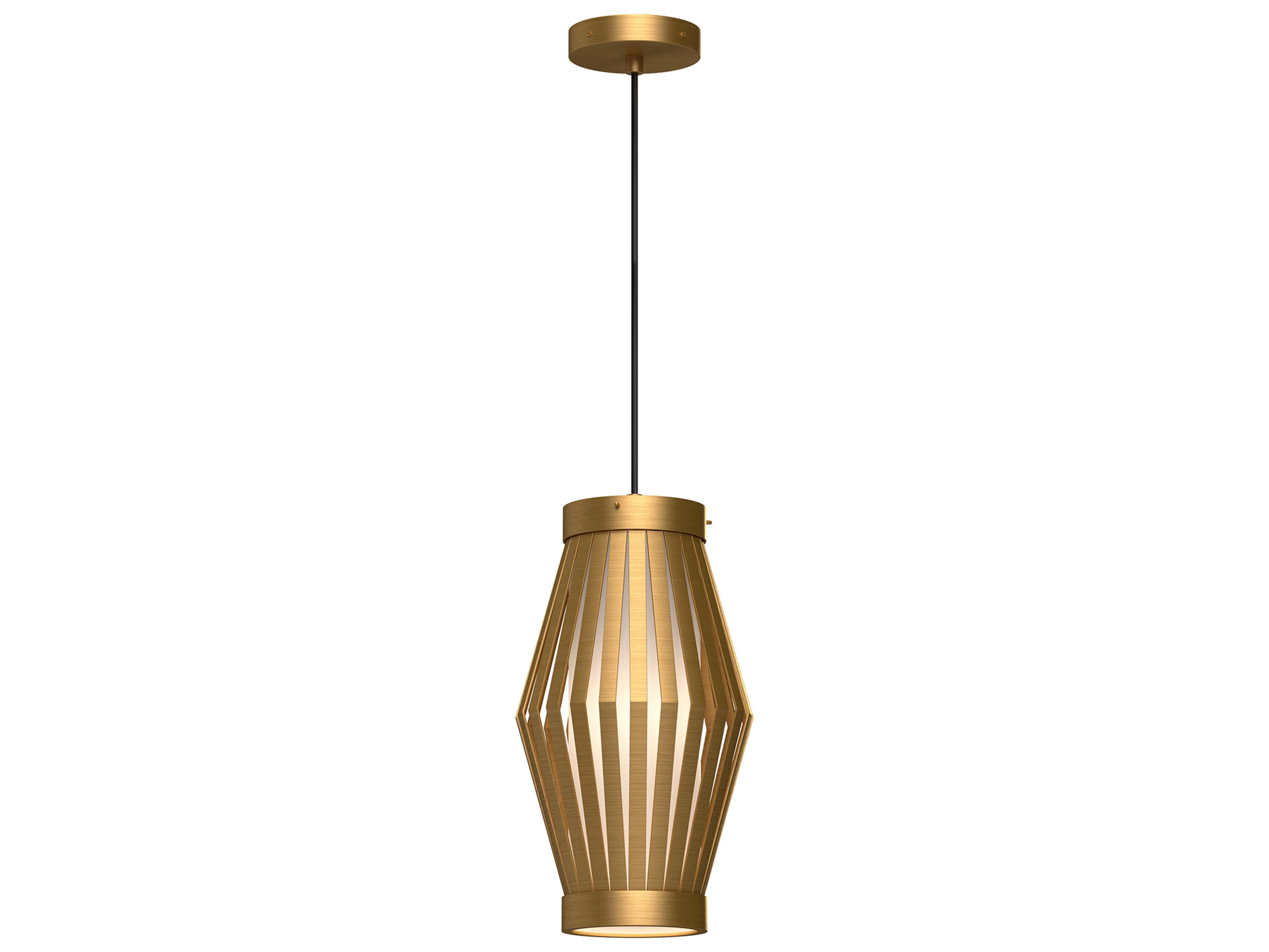 Alora Mood Hana 1-Light Aged Gold Geometric Mini Pendant