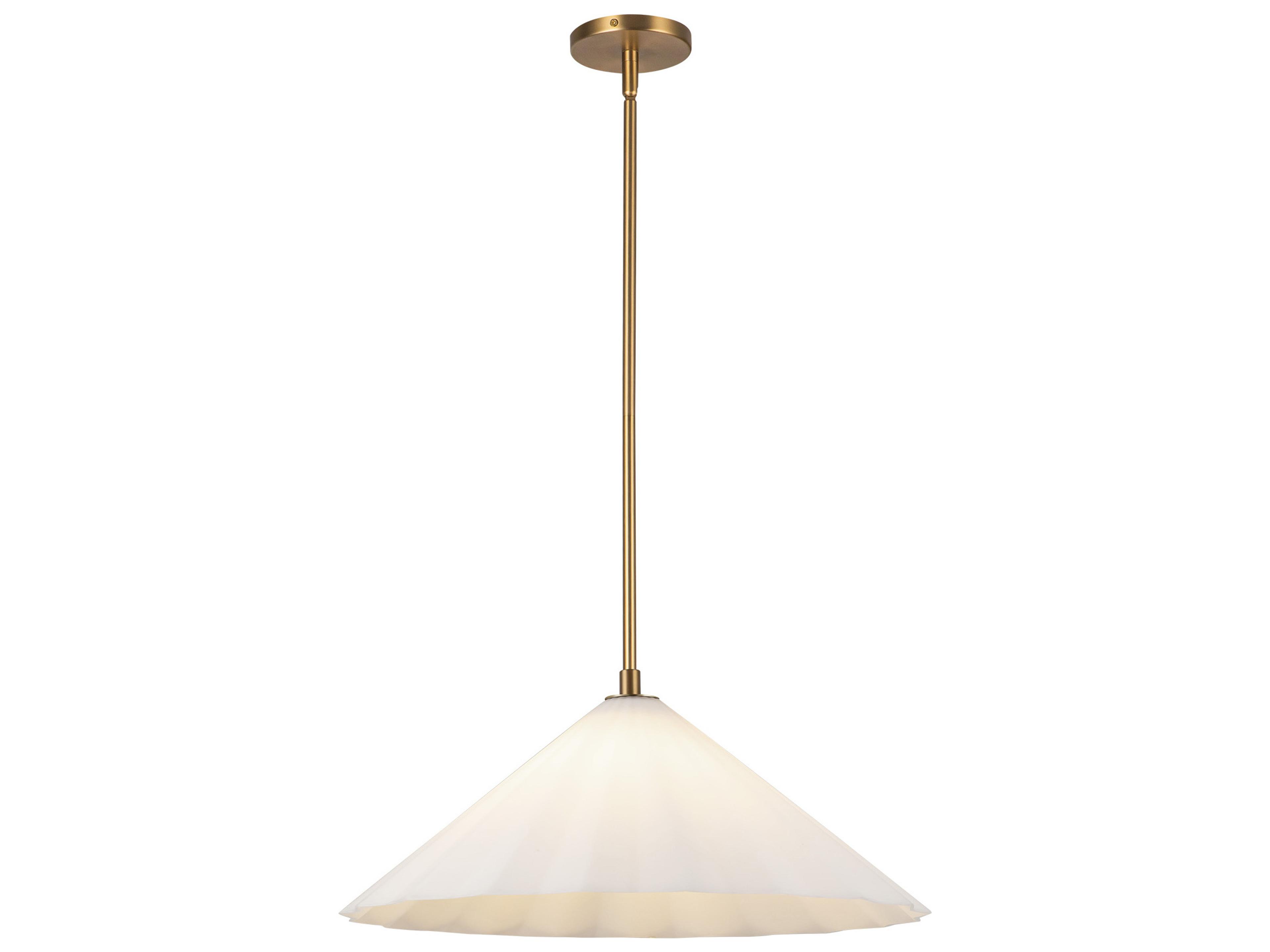 Alora Mood Serena 1-Light Aged Gold Pendant