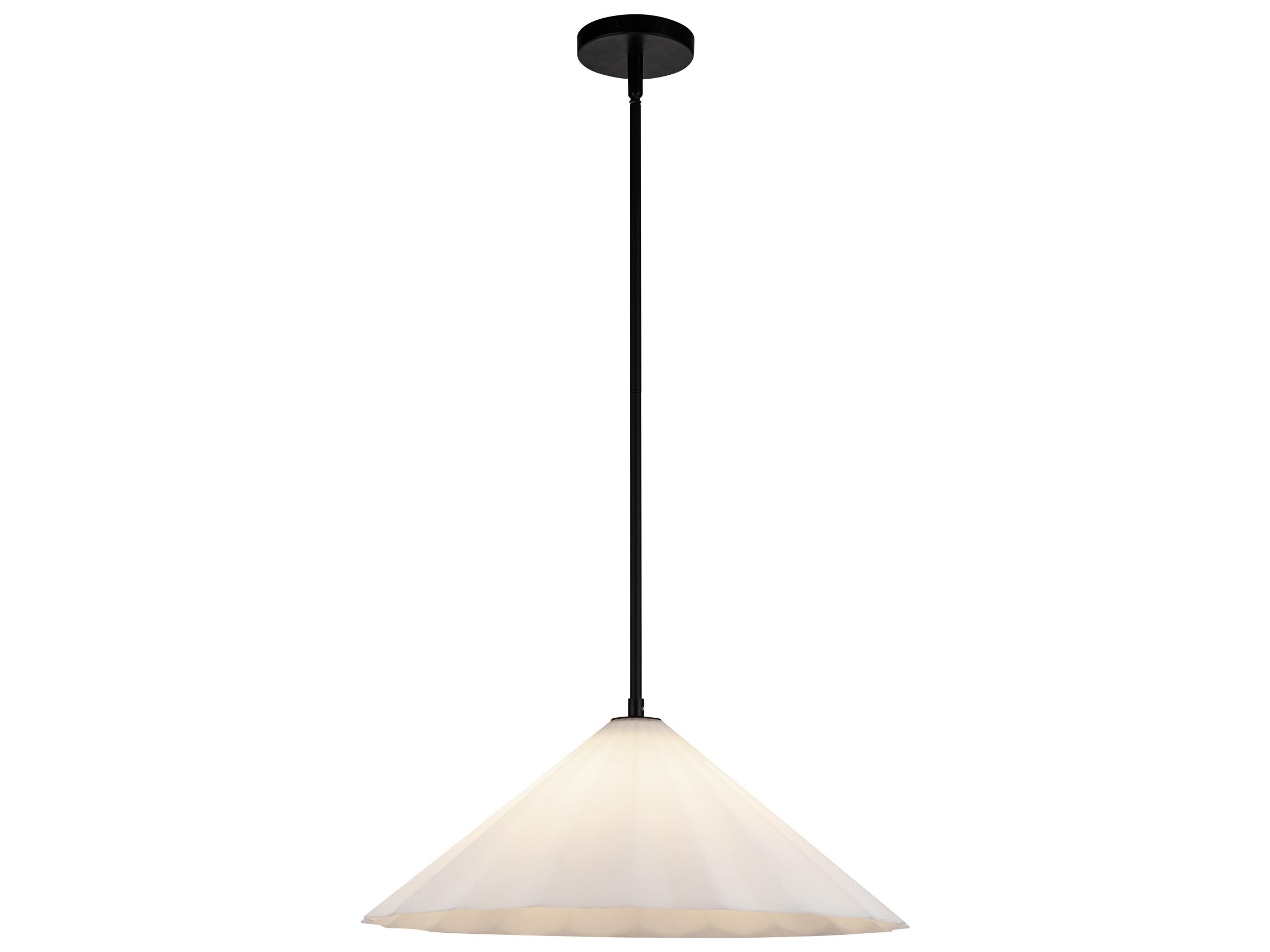 Serena 1-Light Matte Black Pendant