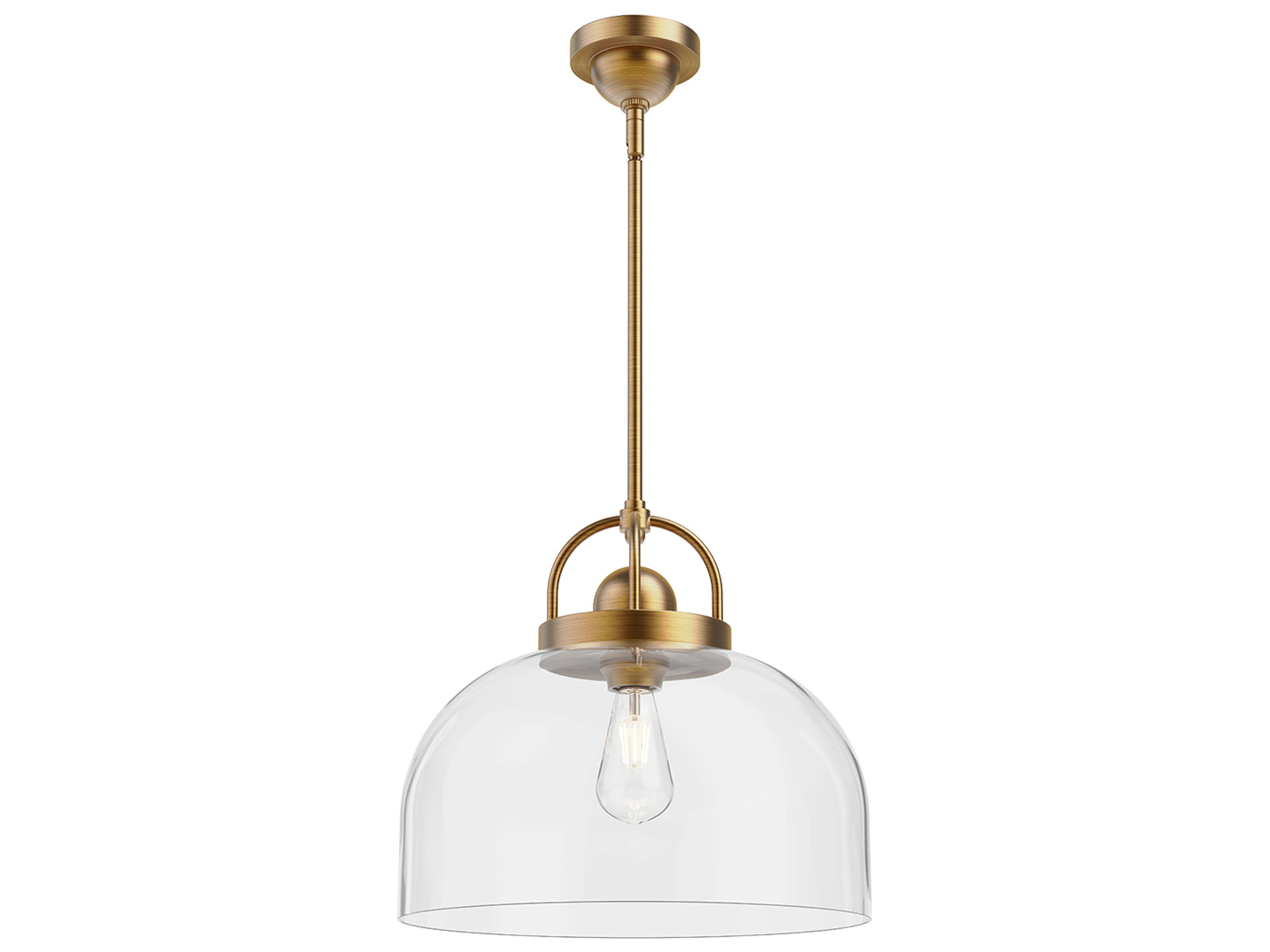 Alora Mood Lancaster 1-Light Aged Gold Pendant