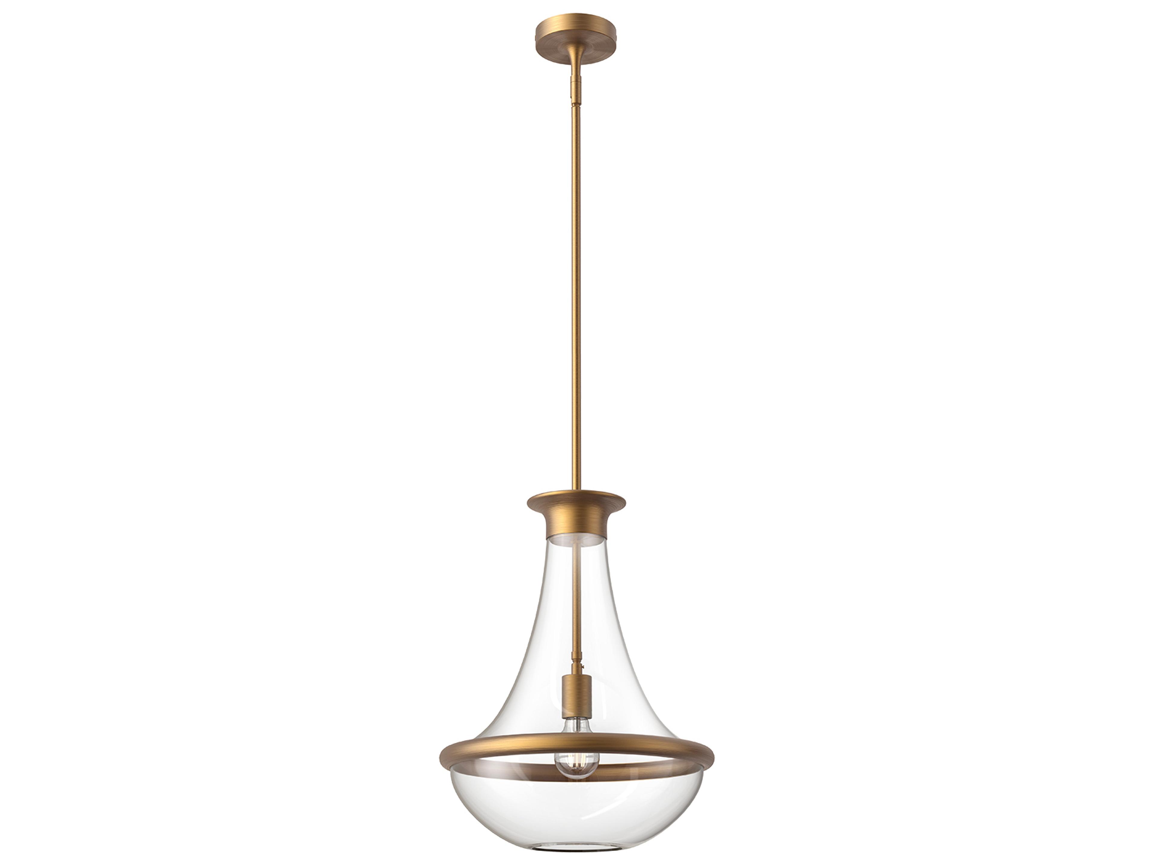 Alora Mood Marcel 1-Light Aged Gold Mini Pendant
