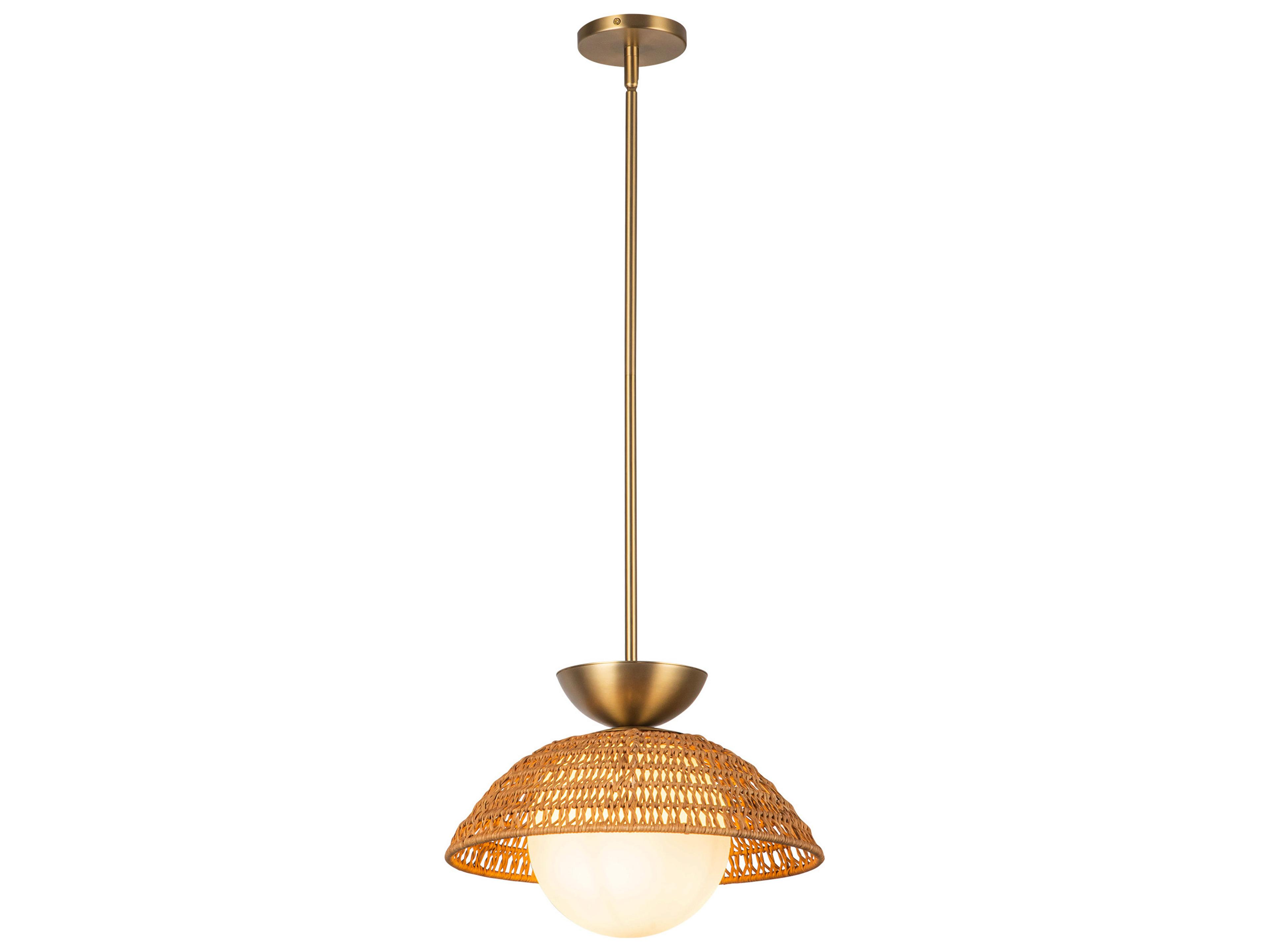Alora Mood Perth 1-Light Brushed Gold Dome Pendant