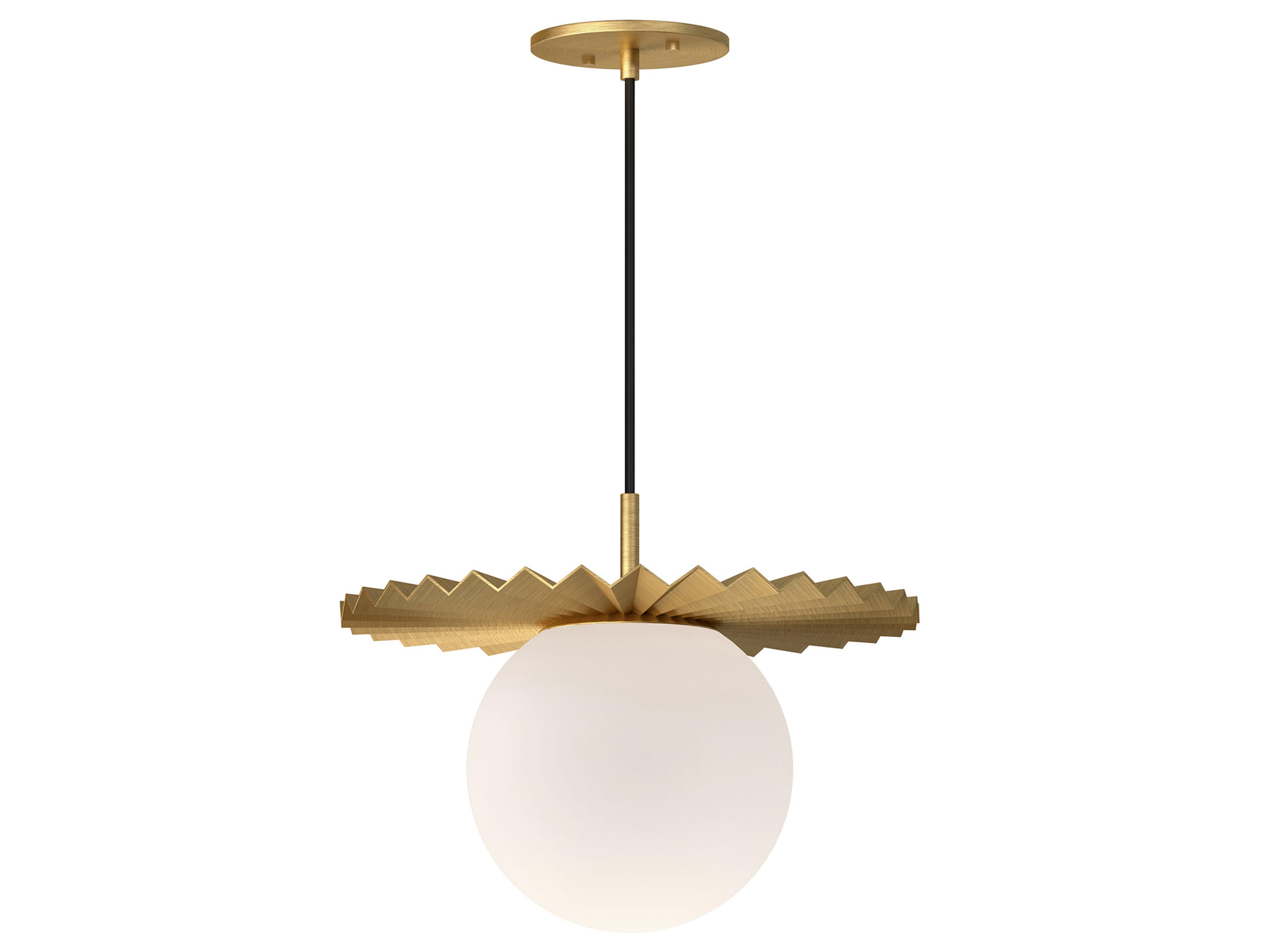 Alora Mood Plume 1-Light Brushed Gold Globe Pendant