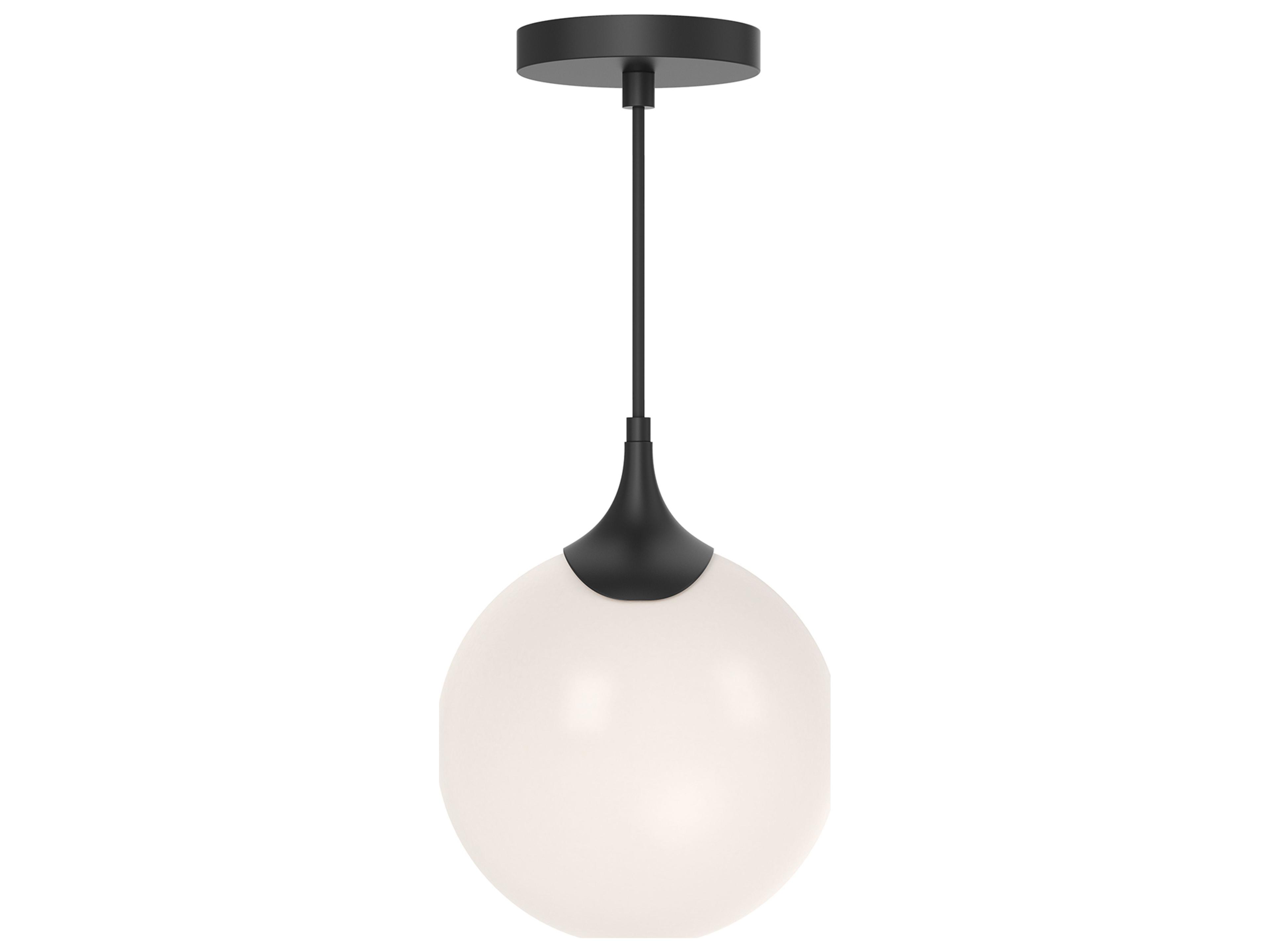 Alora Mood Nouveau 1-Light Matte Black Globe Mini Pendant