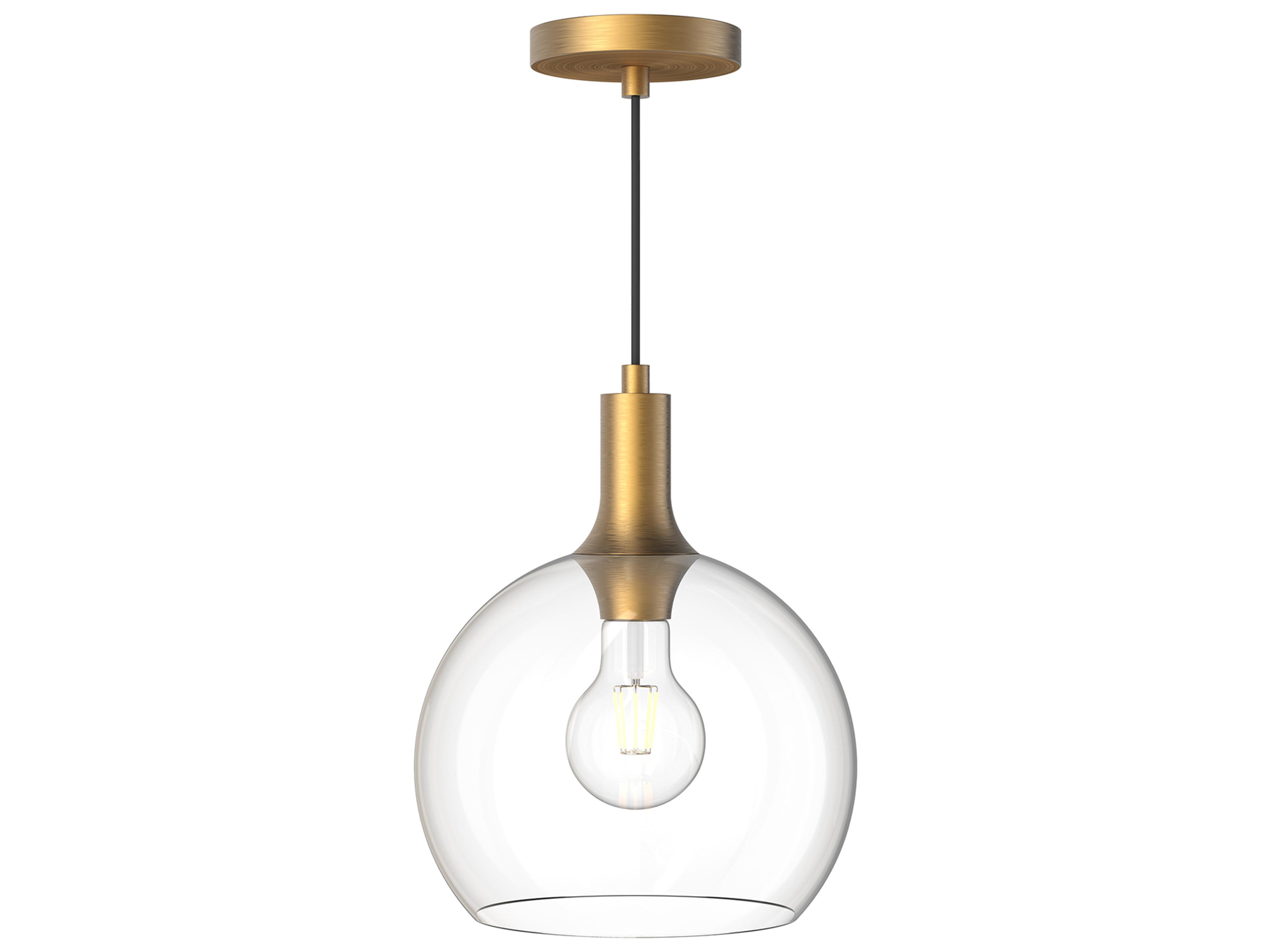 Alora Mood Castilla 1-Light Aged Gold Globe Mini Pendant