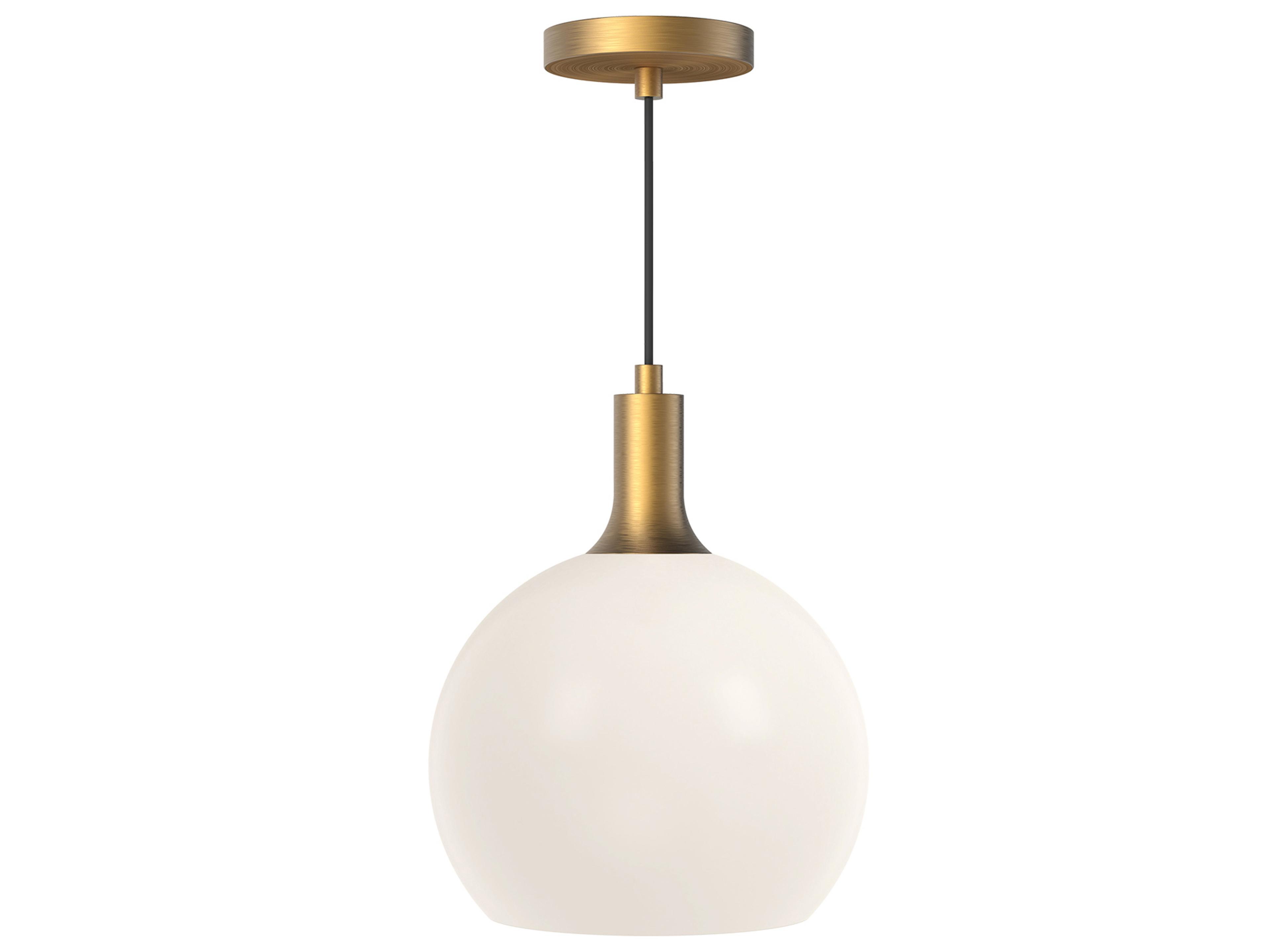 Alora Mood Castilla 1-Light Aged Gold Globe Mini Pendant