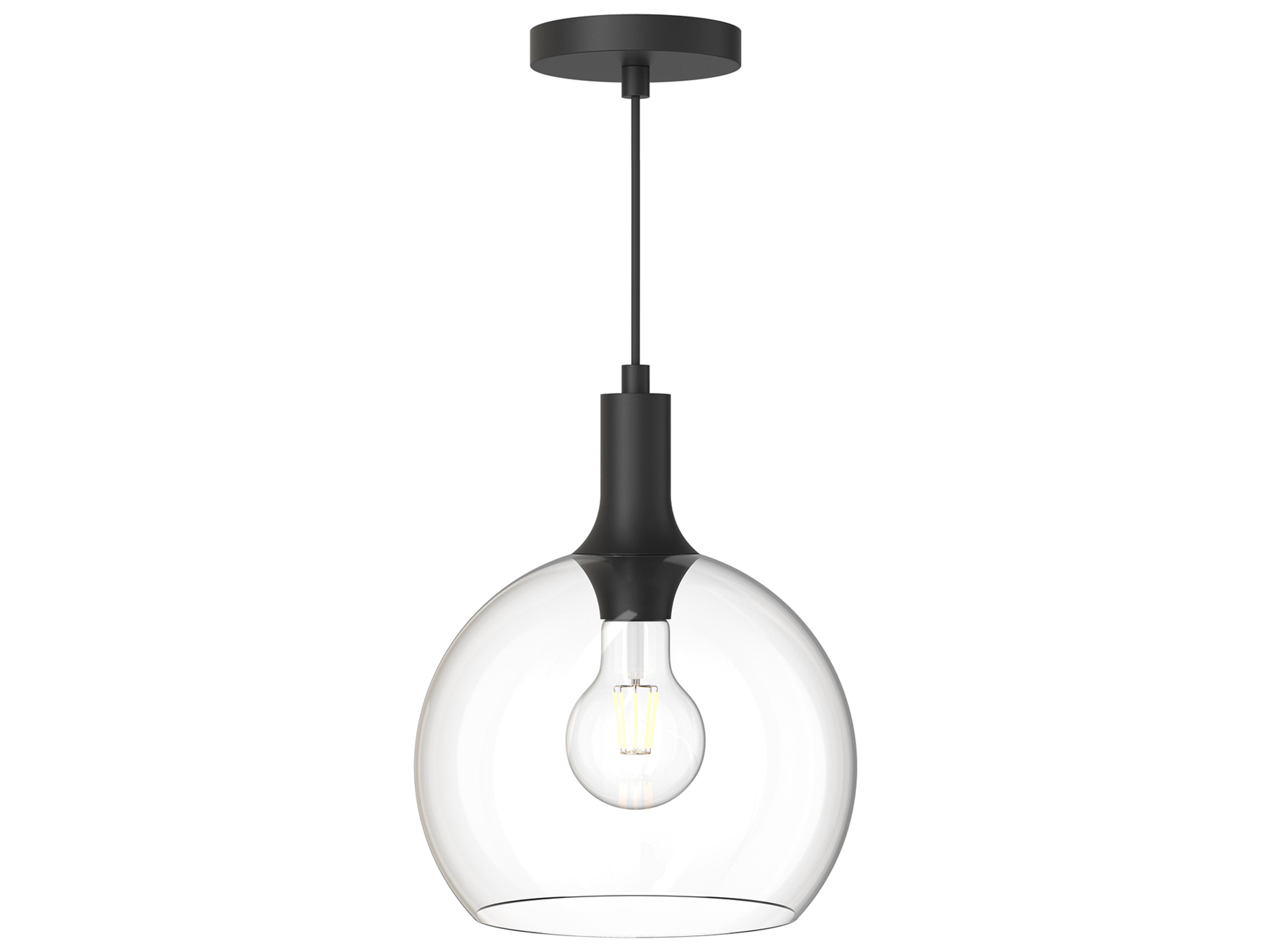 Alora Mood Castilla 1-Light Matte Black Globe Mini Pendant
