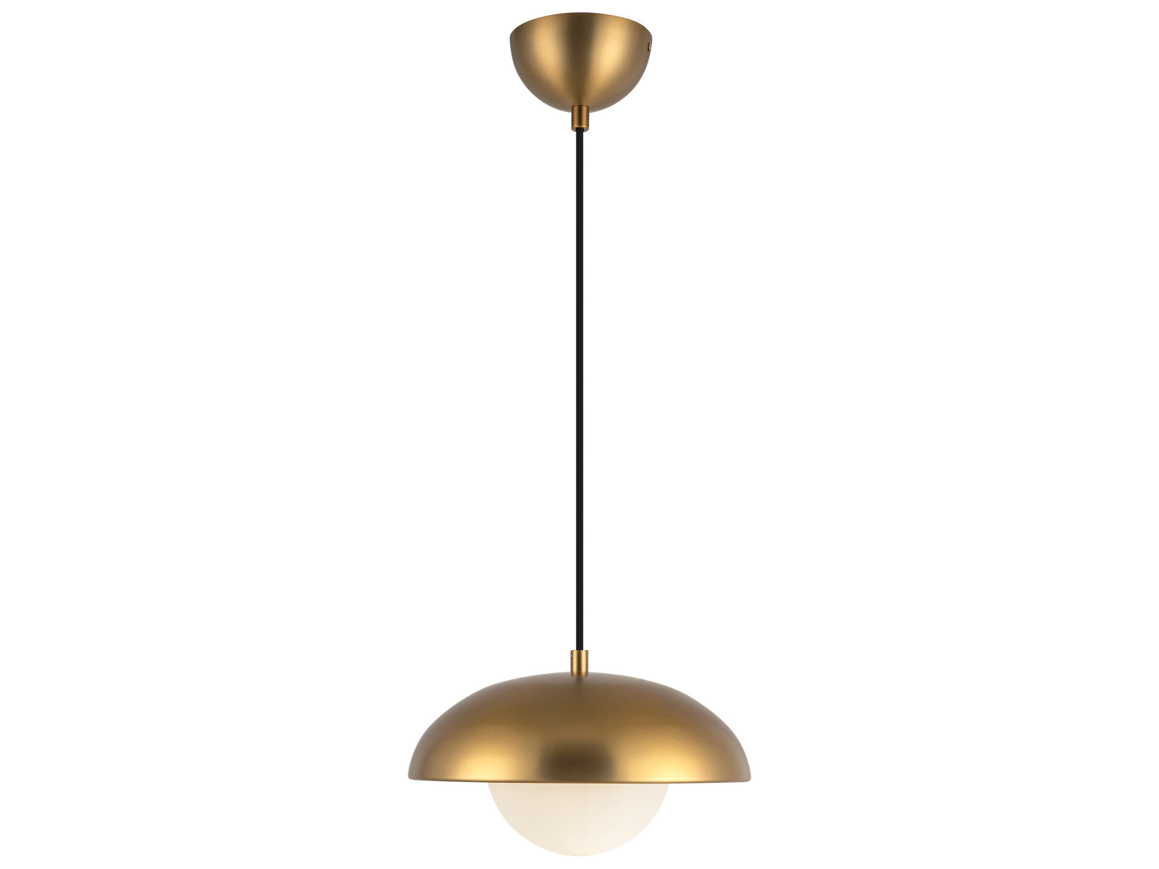 Alora Mood Rubio 1-Light Aged Gold Globe Mini Pendant