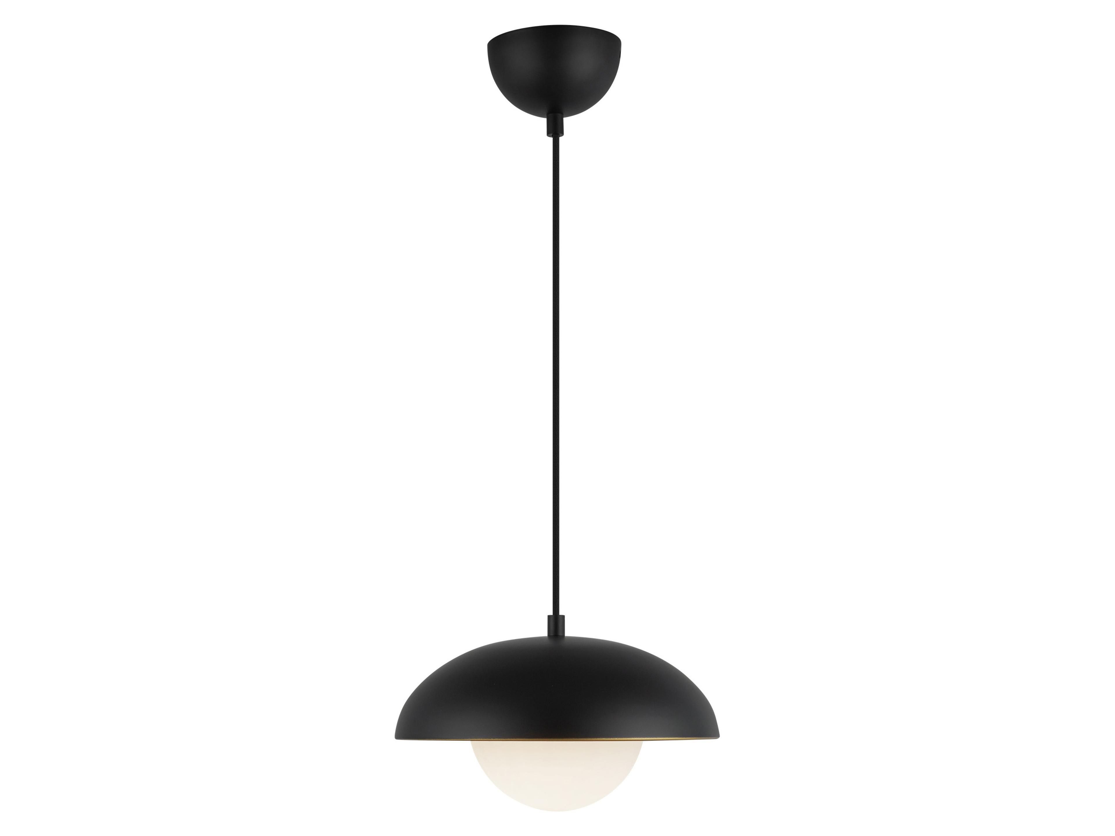 Alora Mood Rubio 1-Light Matte Black Globe Mini Pendant