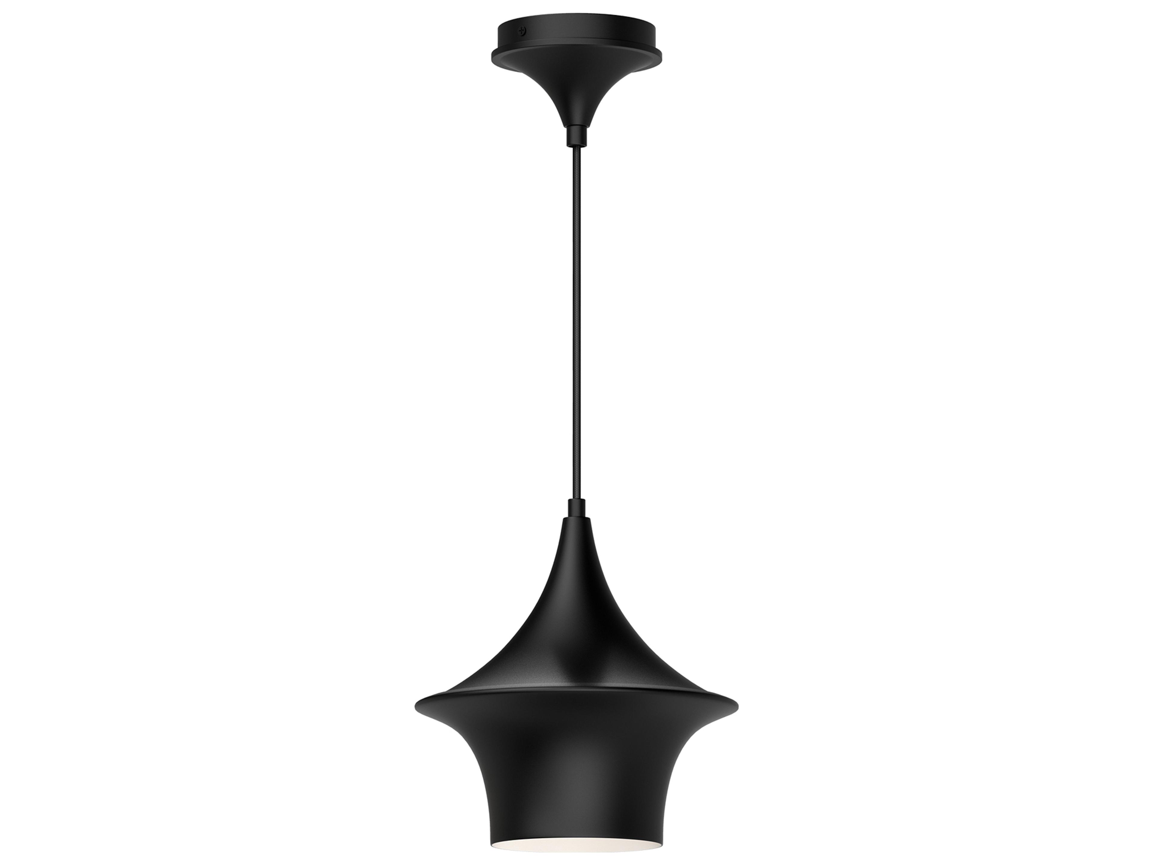 Alora Mood Emiko 1-Light Matte Black Geometric Mini Pendant