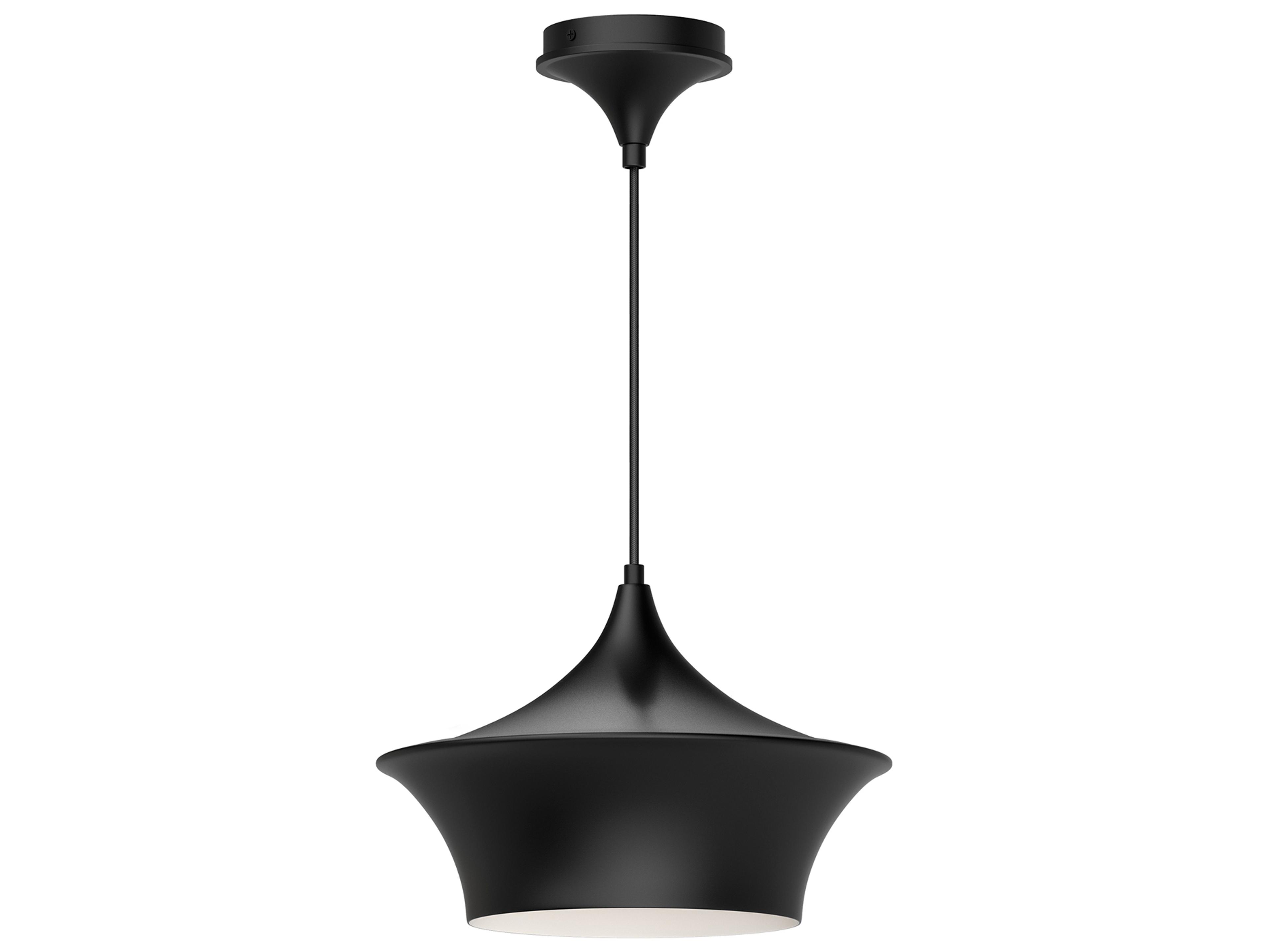 Alora Mood Emiko 1-Light Matte Black Geometric Pendant