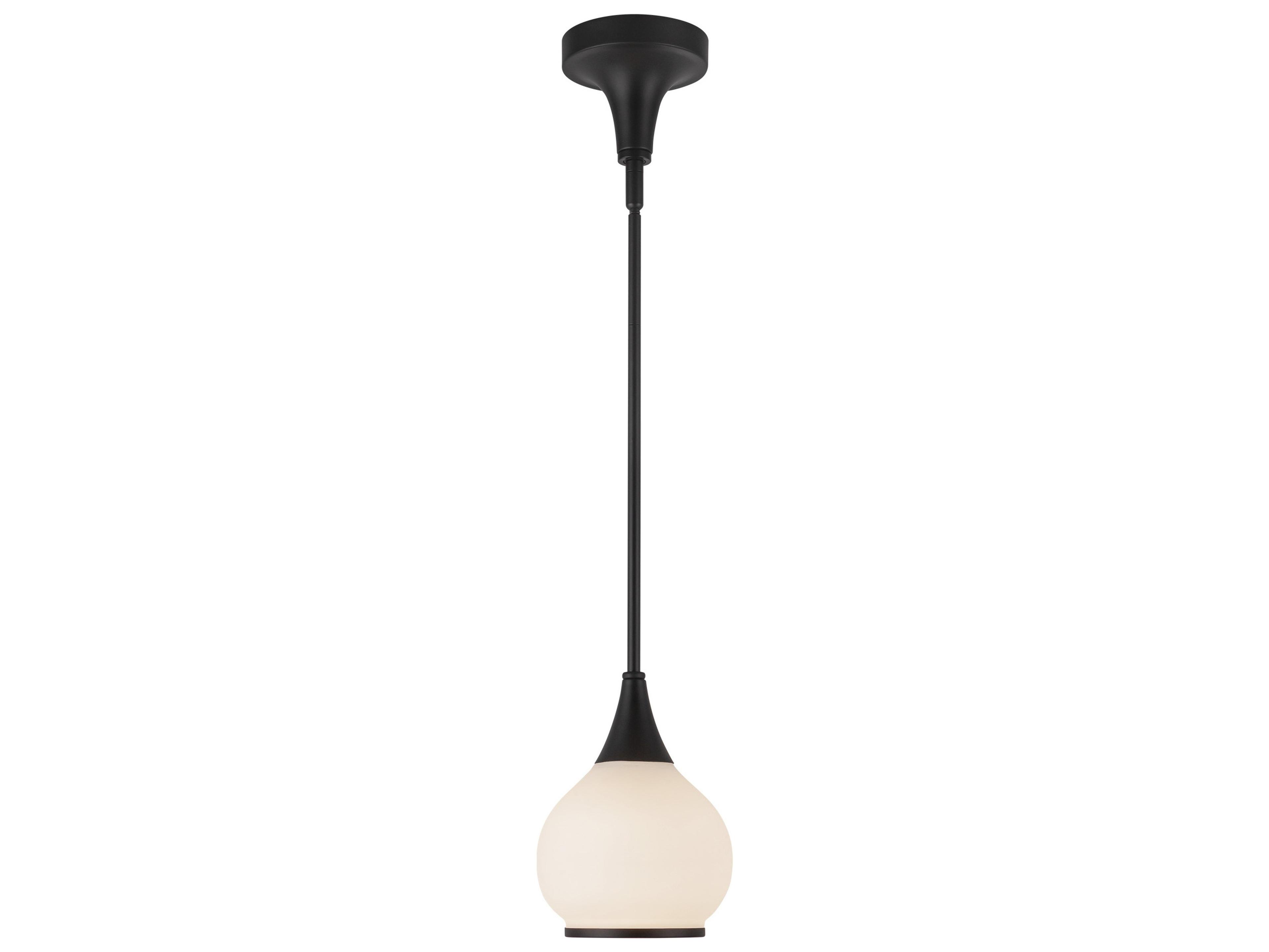 Alora Mood Hazel 1-Light Matte Black Mini Pendant