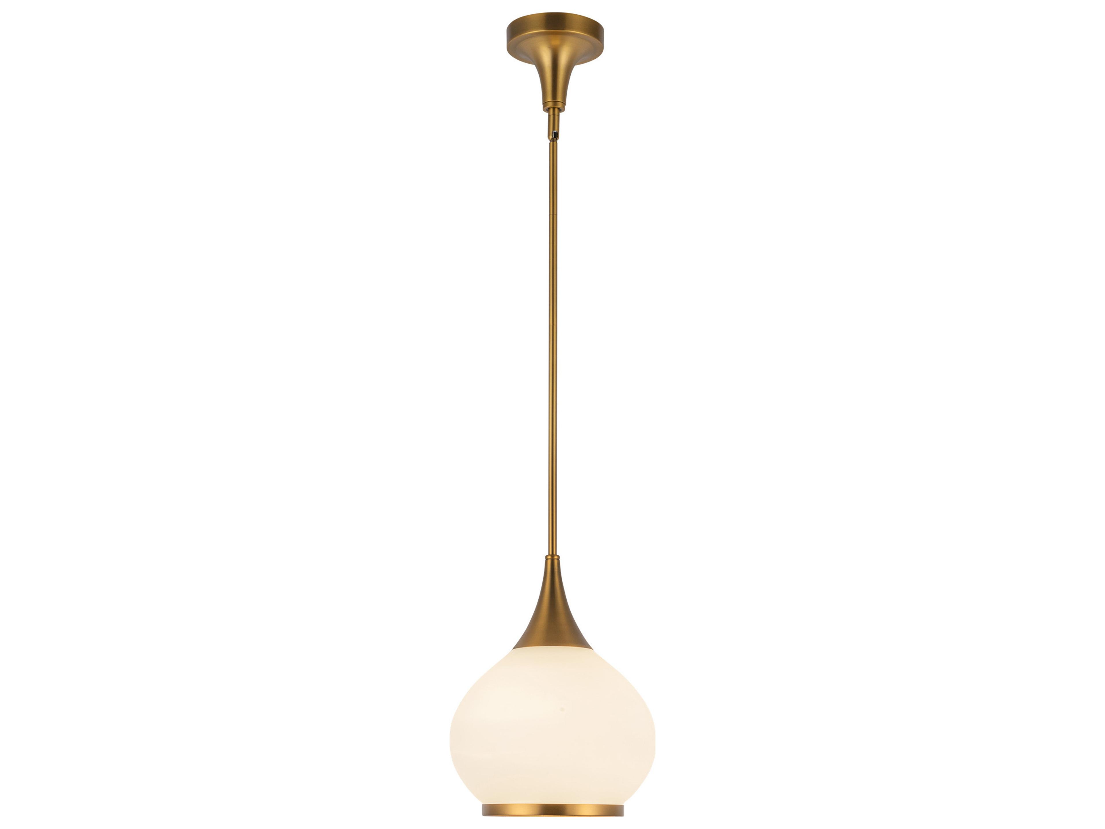 Alora Mood Hazel 1-Light Aged Gold Mini Pendant