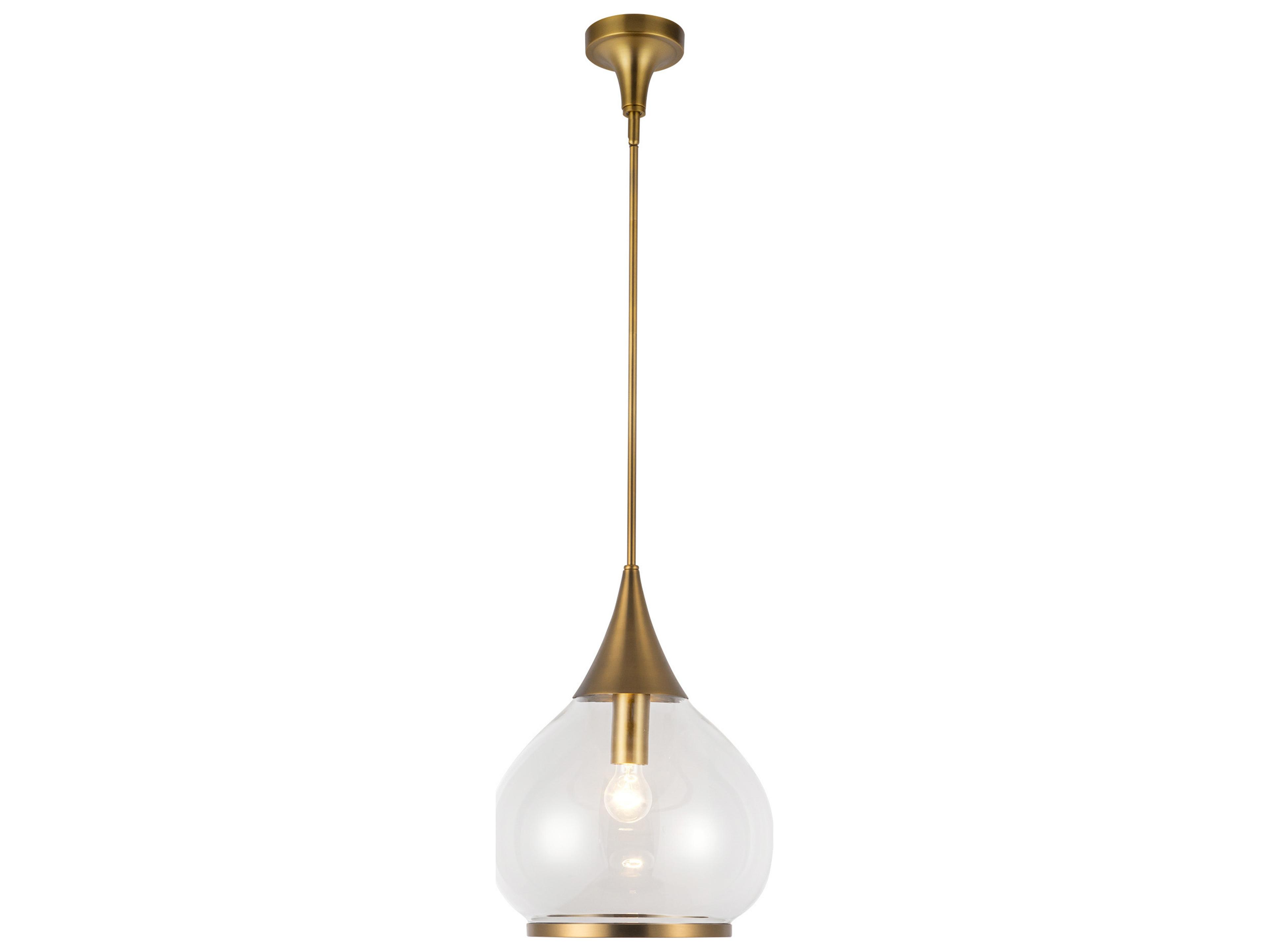 Alora Mood Hazel 1-Light Aged Gold Pendant