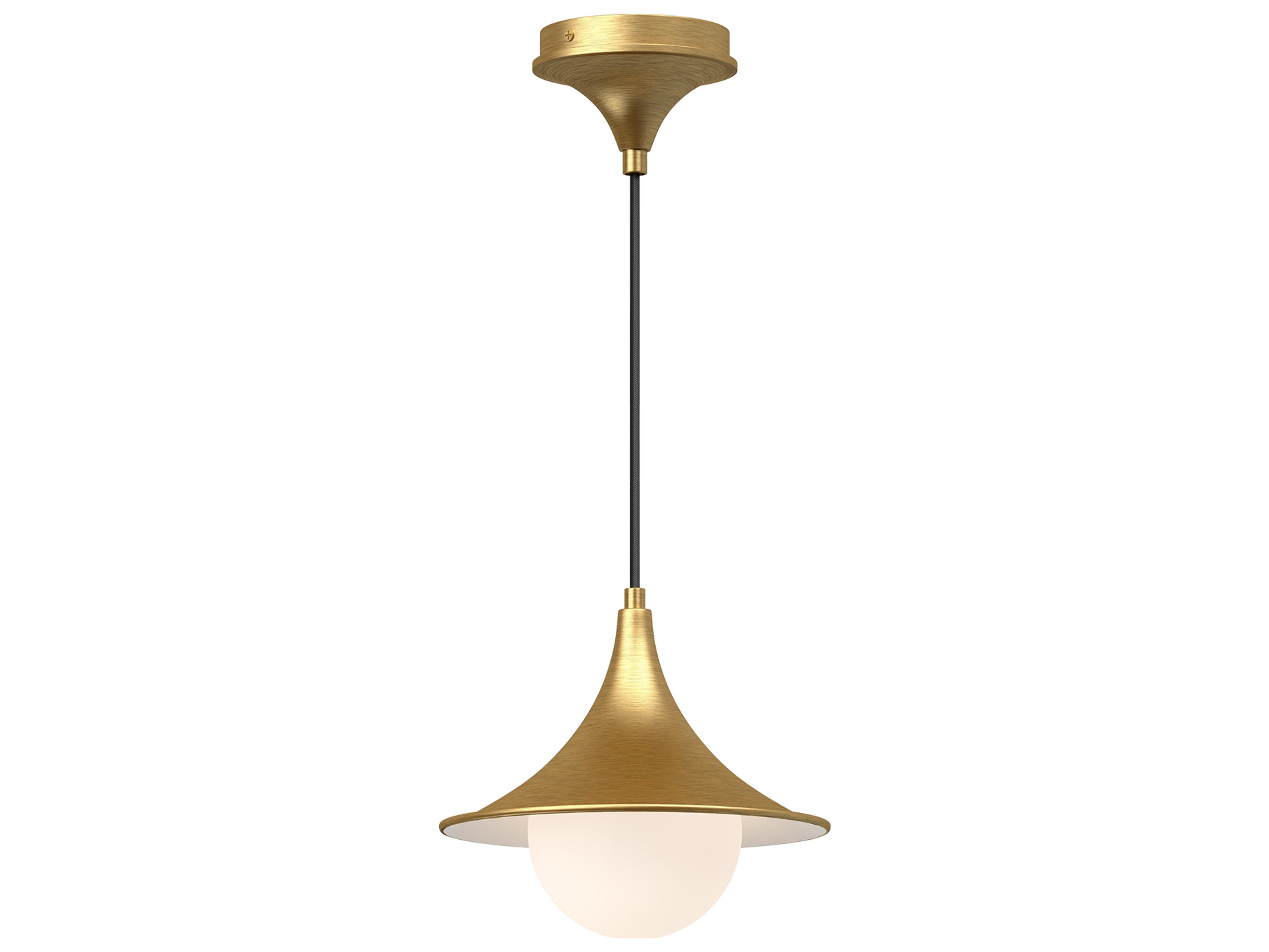 Alora Mood Fuji 1-Light Brushed Gold Mini Pendant