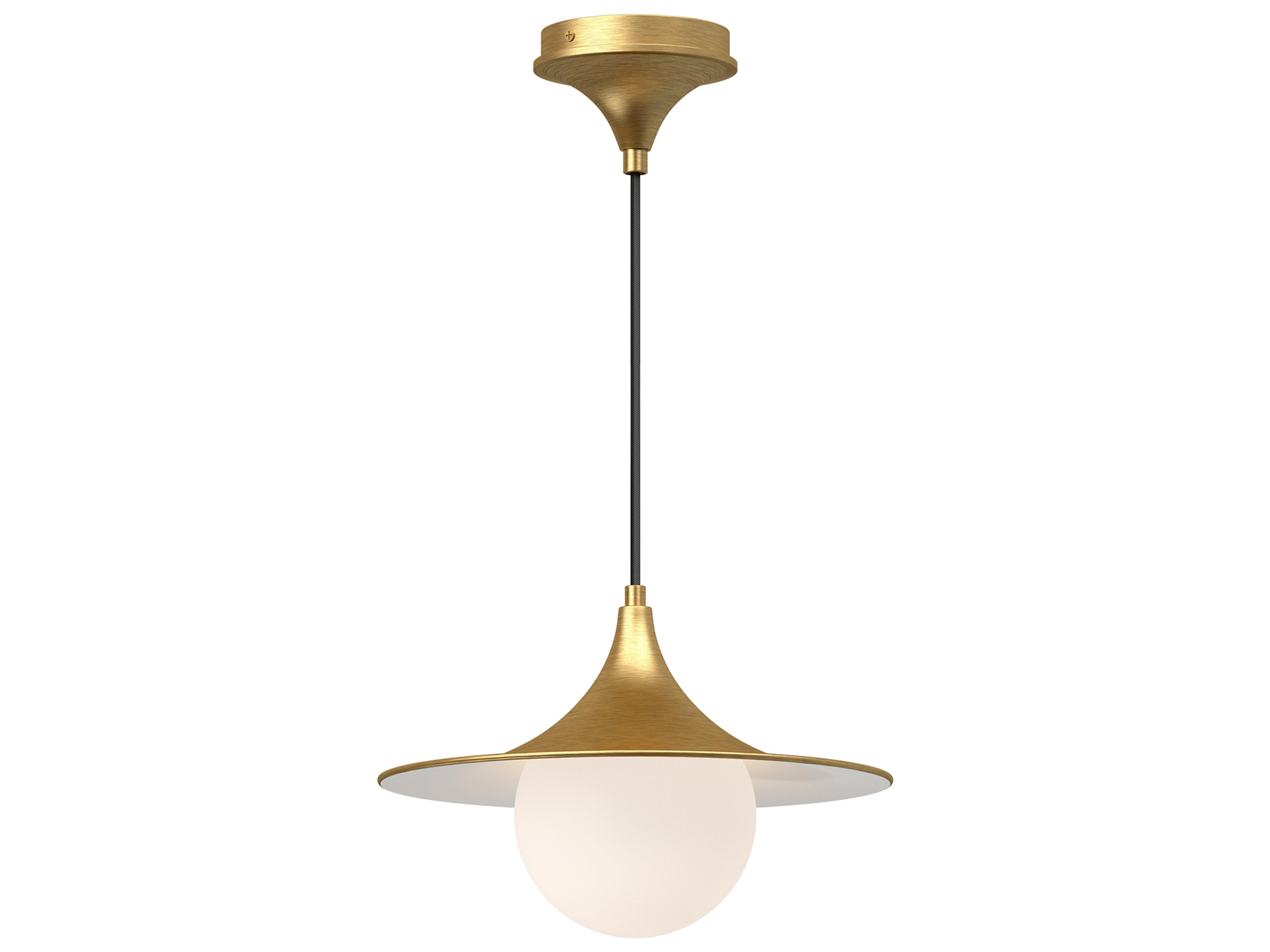 Alora Mood Fuji 1-Light Brushed Gold Pendant